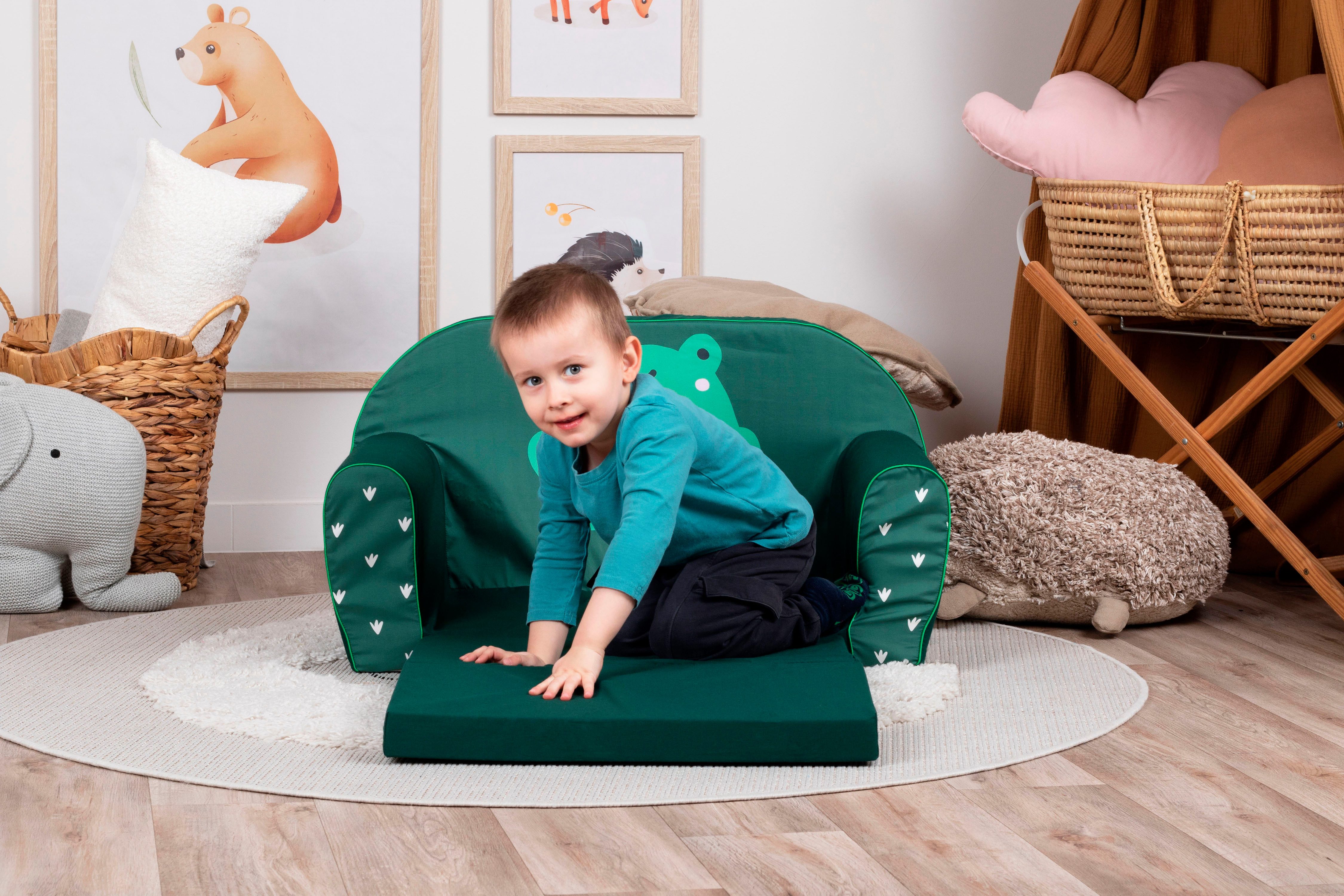 Knorrtoys® Bank Green frog voor kinderen, made in europe