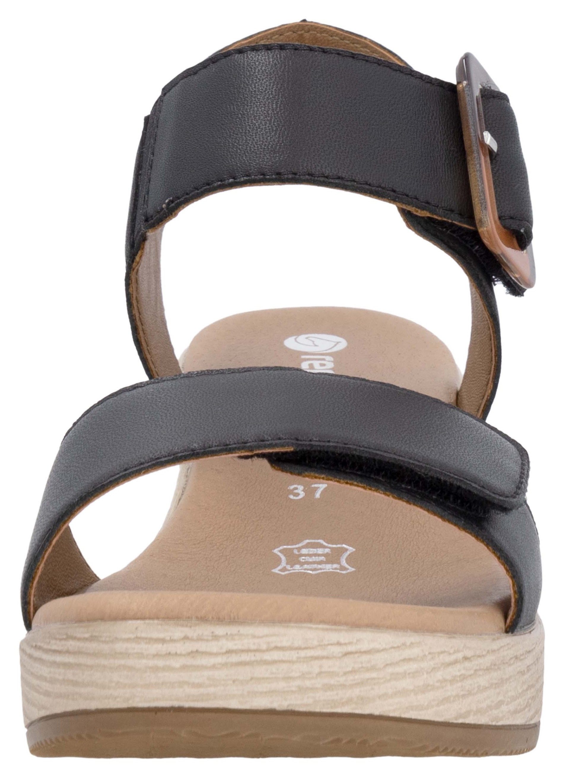 Remonte Sandaaltjes ELLE-Collection , blokhak, zomerschoen, sandaal met klittenbandsluitingen