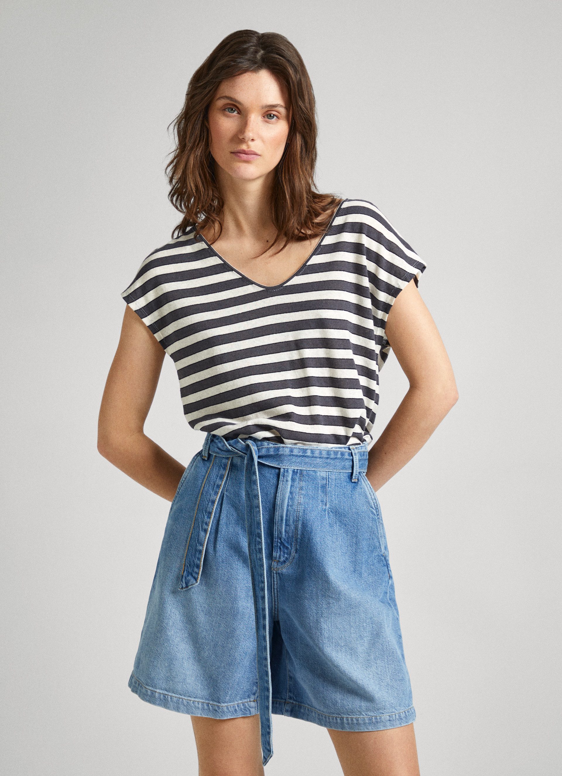 Pepe Jeans T-shirt KHLOE dames t-shirts maat M groen