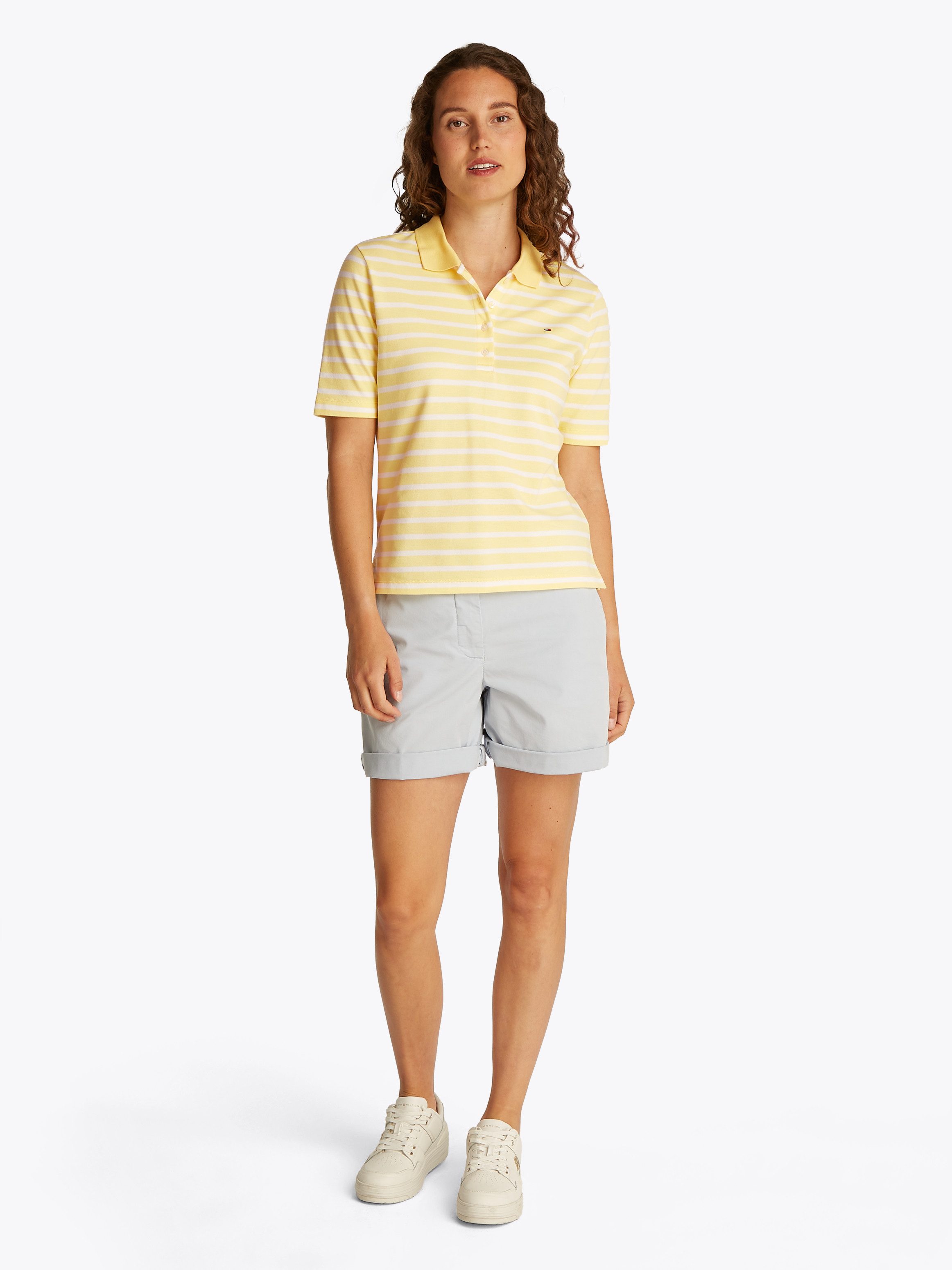 Tommy Hilfiger Poloshirt 1985 Regular Fit Pique Premium Polo met logo-borduursel, met zijsplitten