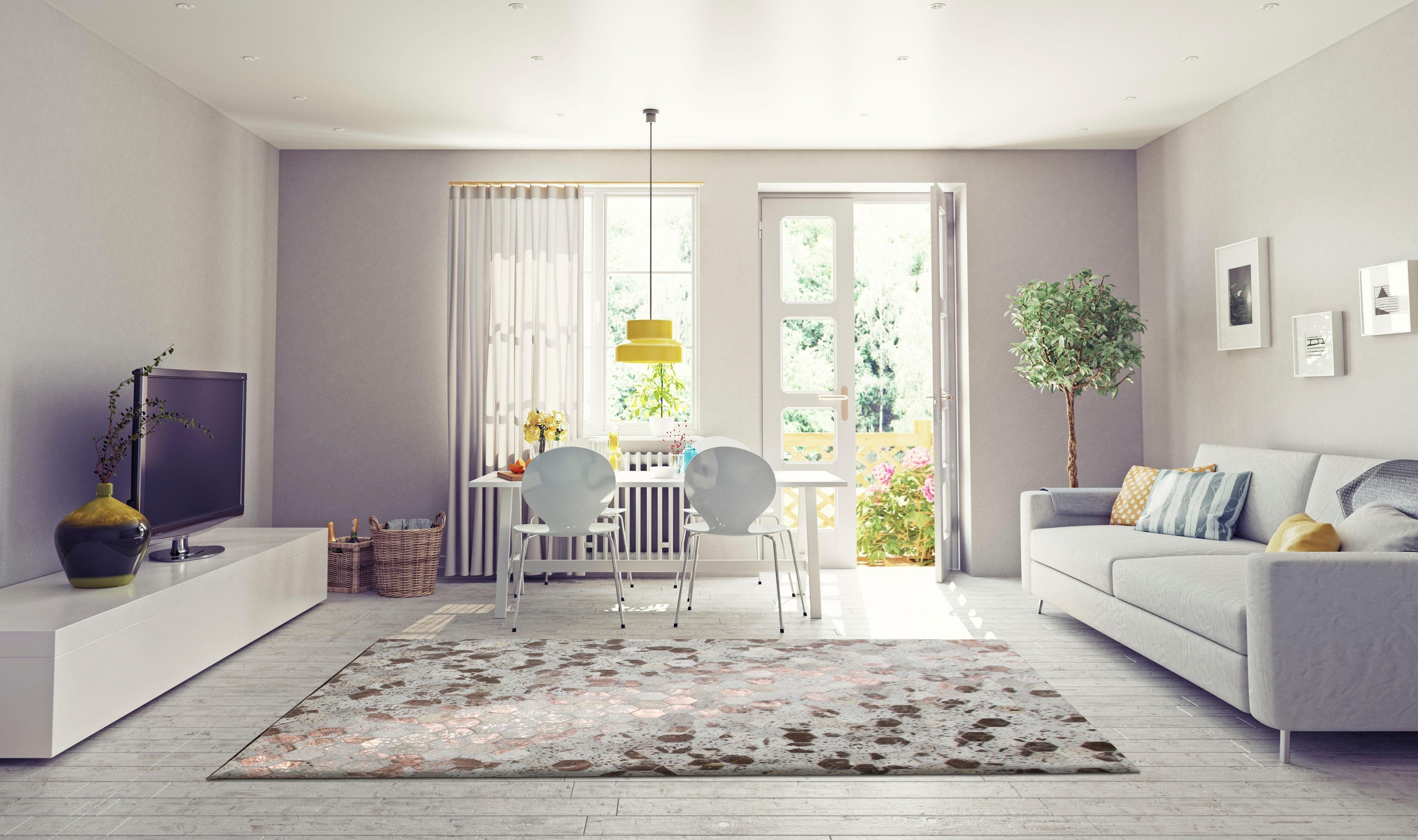 my home Leren vloerkleed Zeno Woonkamer