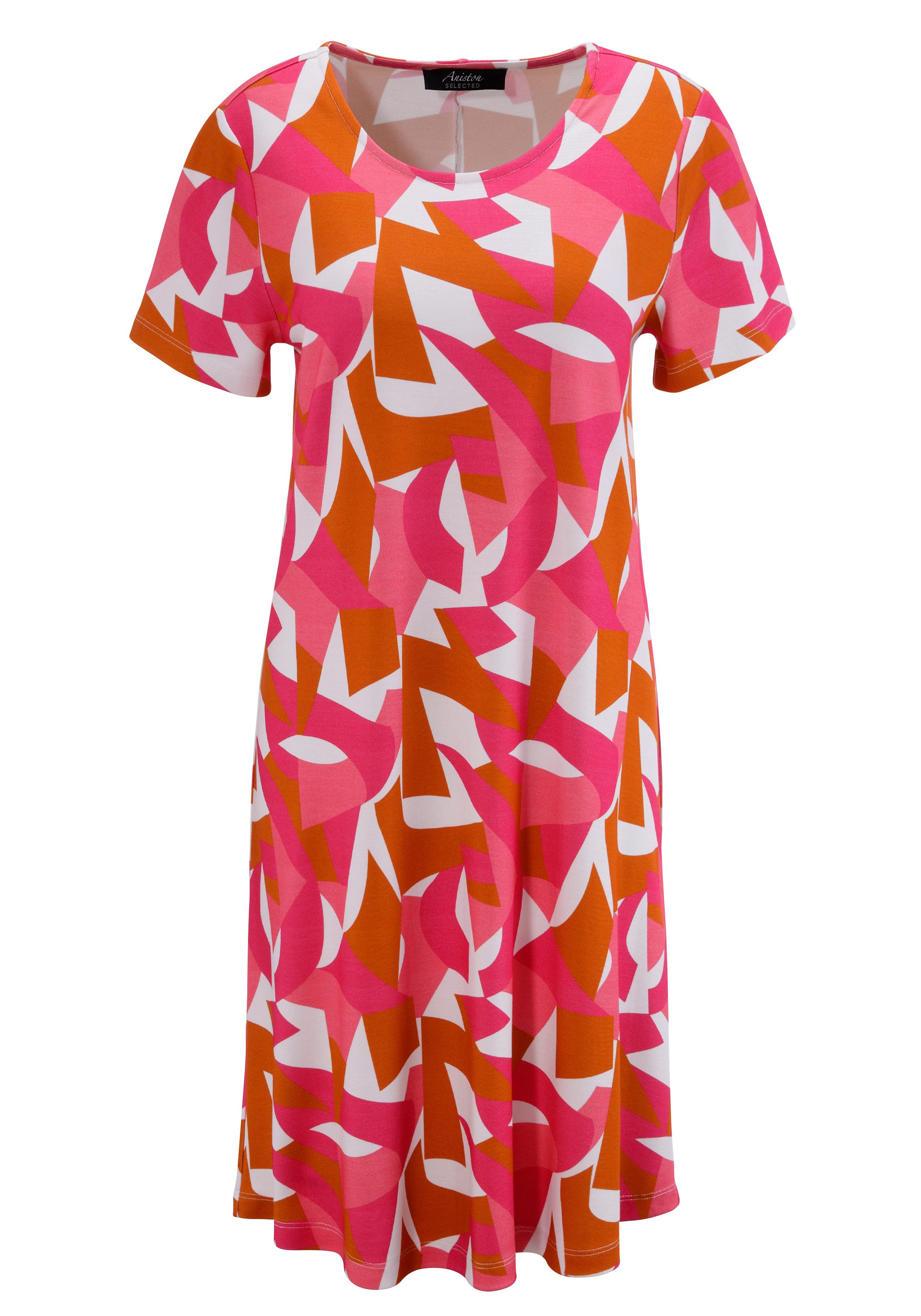 Aniston SELECTED Jerseyjurk met kleurrijke, grafische print - nieuwe collectie