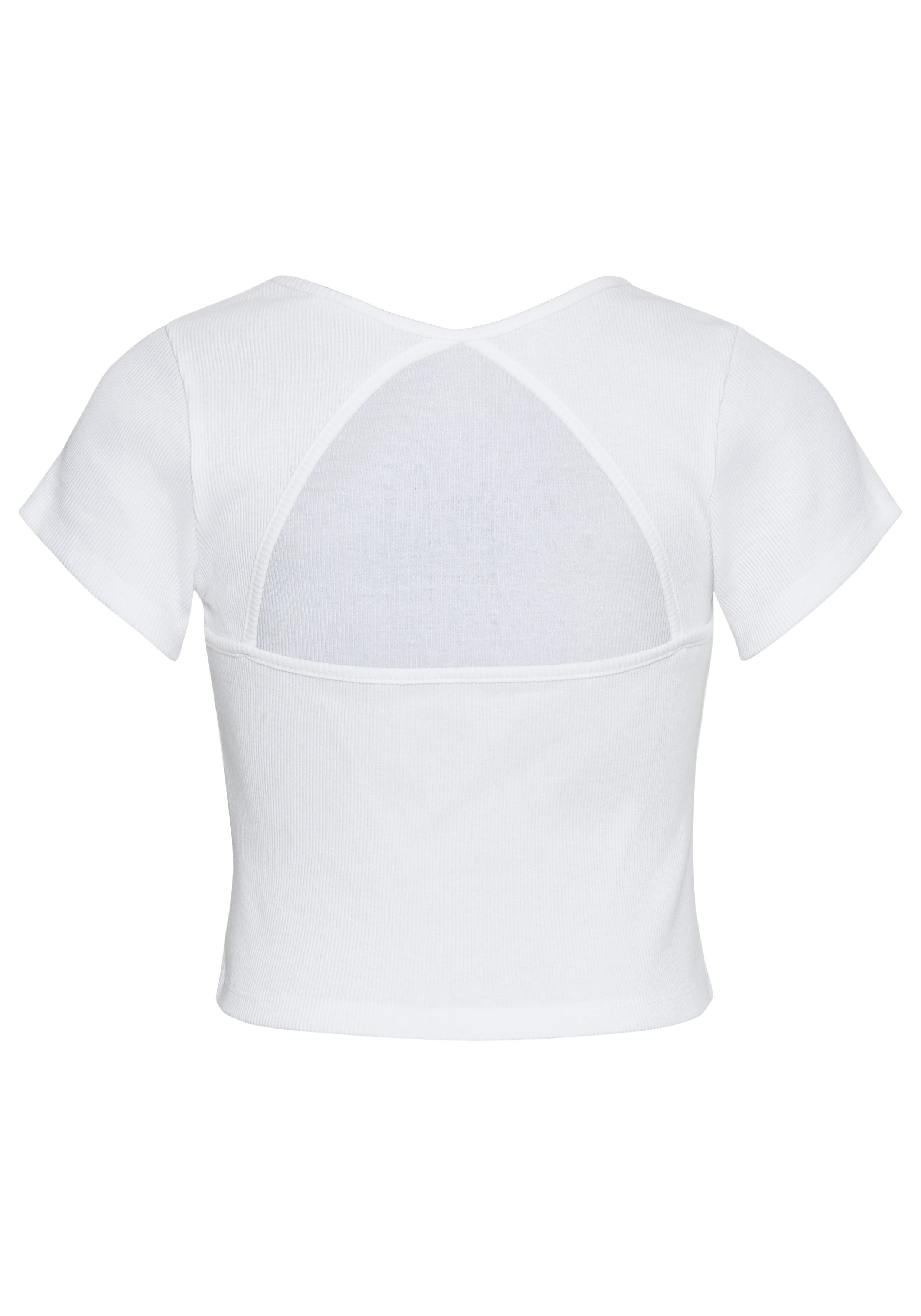 DELMAO T-shirt Shirt met rugcut-out met cut-out in de achterkant
