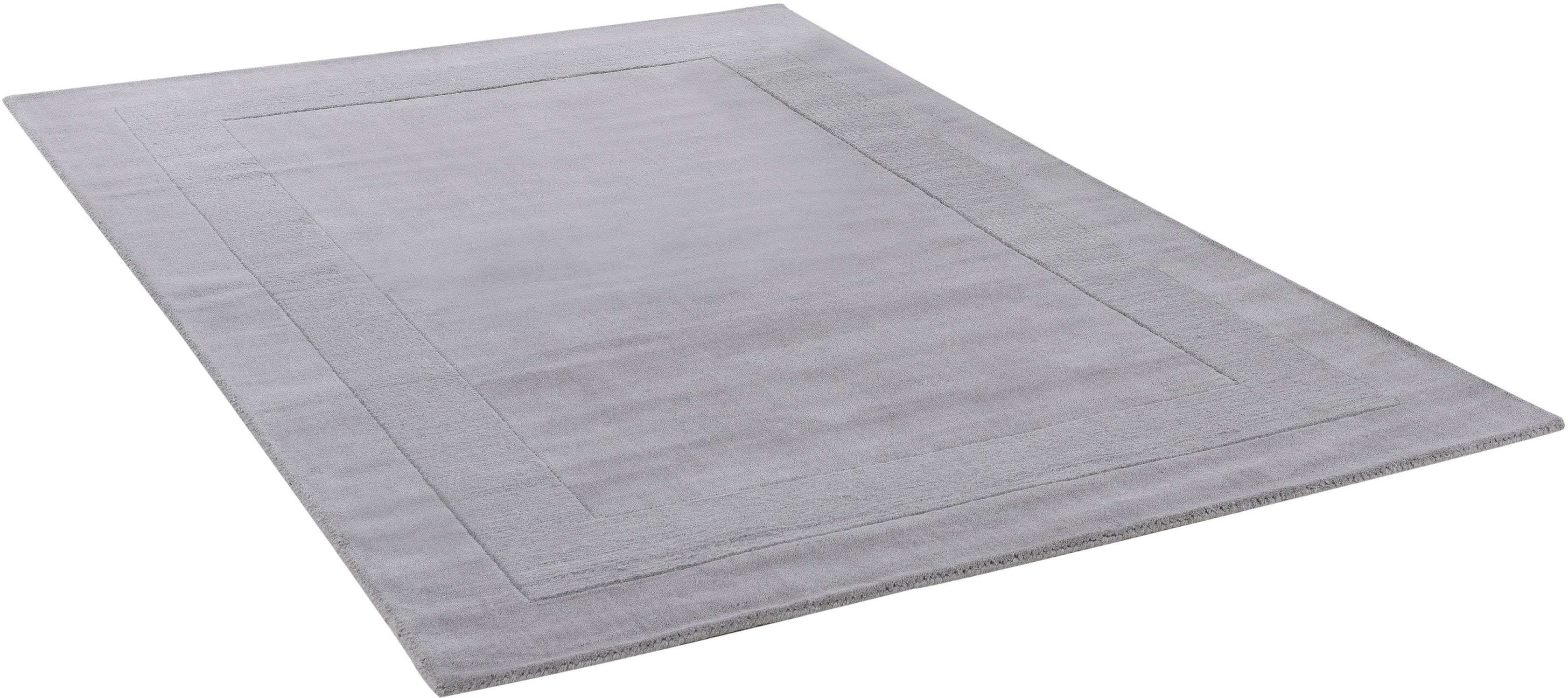 THEKO Wollen kleed USEDOM 8301 Uni kleuren, 100% wol, handgetuft, met rand