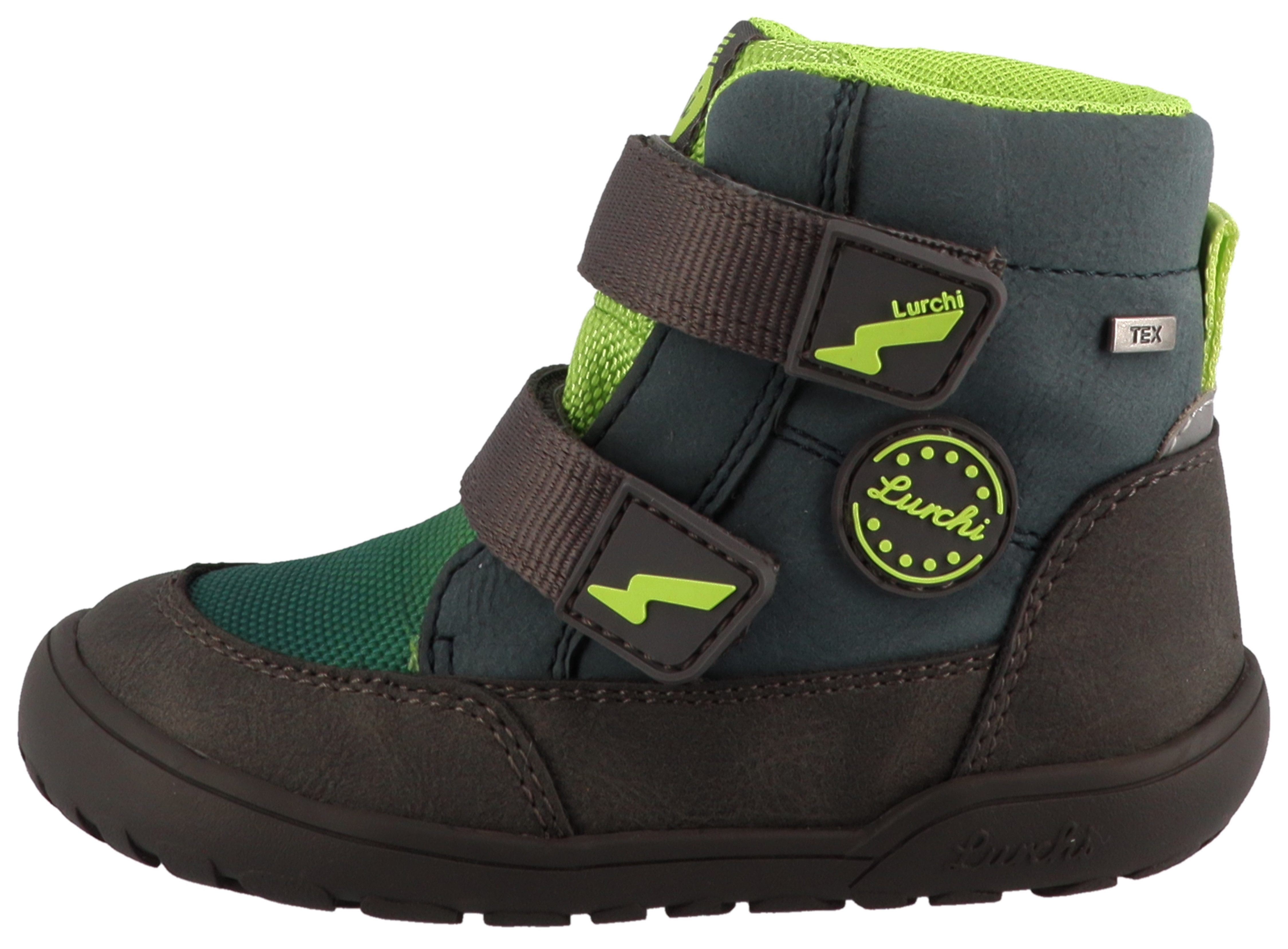 Lurchi Barefootschoenen Jimmy Barefoot TEX Klittenbandboots met TEX, maatsjabloon om te downloaden