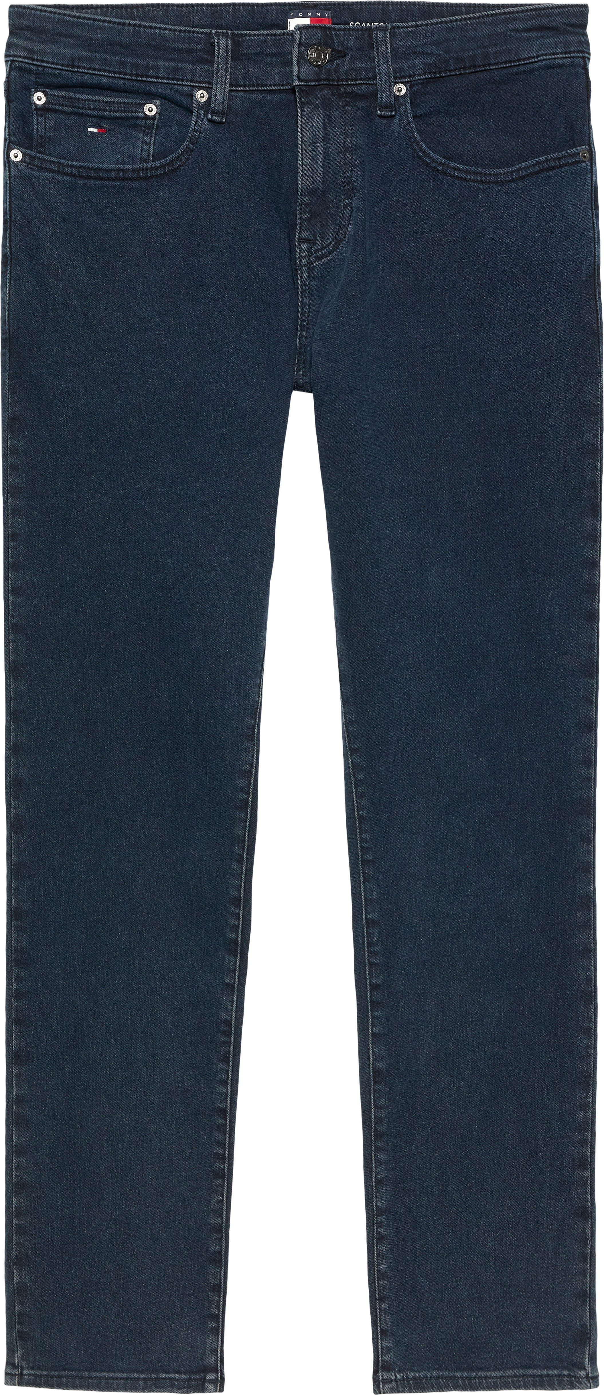 TOMMY JEANS Straight jeans SCANTON SLIM BI0234 Met merkenlabel van leer achter