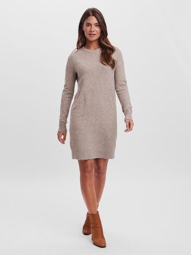 Vero Moda Gebreide jurk VMDOFFY LS O-NECK DRESS GA NOOS