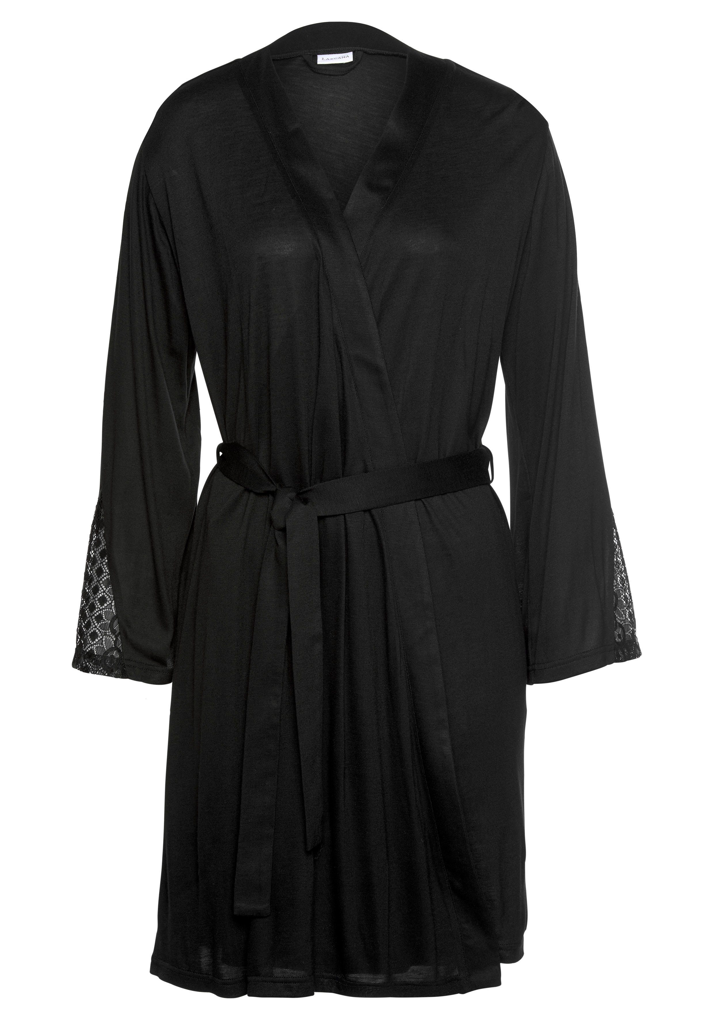 Lascana Kimono met lange mouwen en kanten details