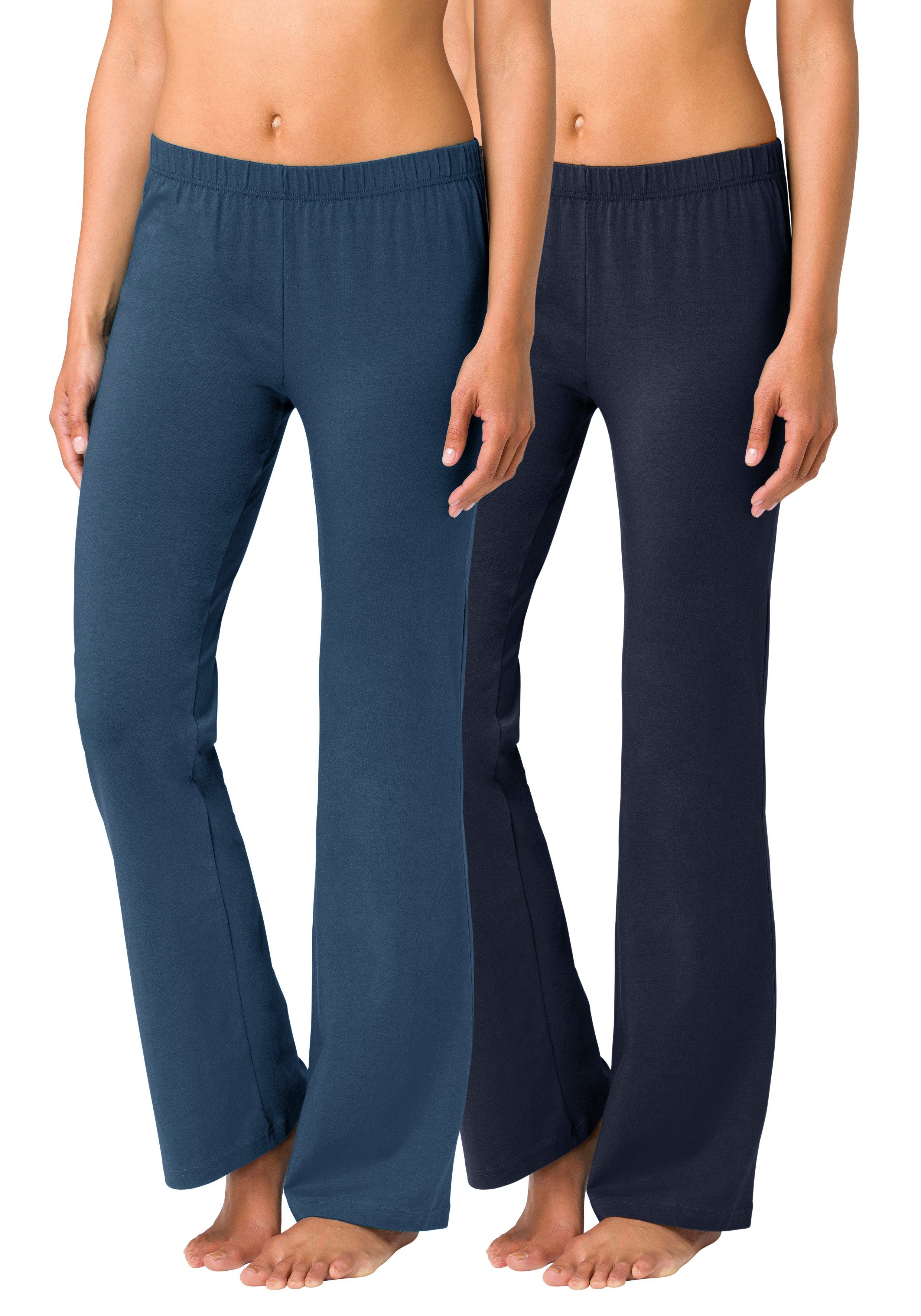 vivance active Jazzpants met licht uitlopende pijpen, loungewear (2-delig, Set van 2)