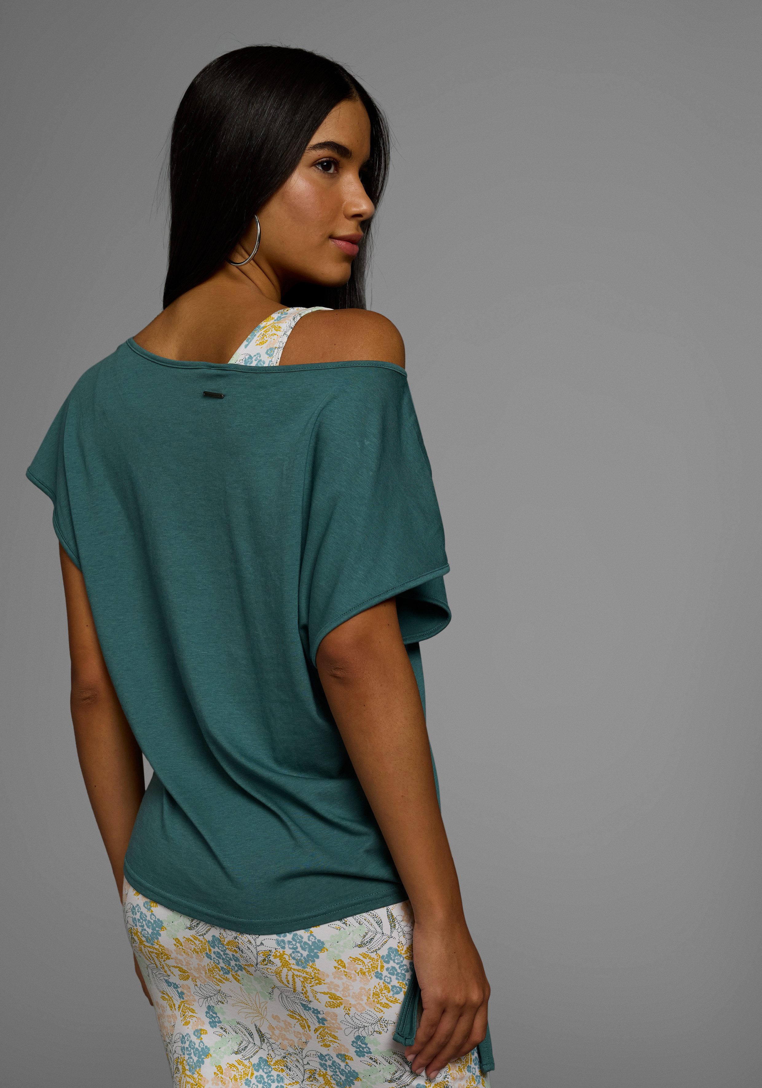 KangaROOS Zomerjurk Set shirt jurk met bloemen (set, 2-delig, Met T-shirt)