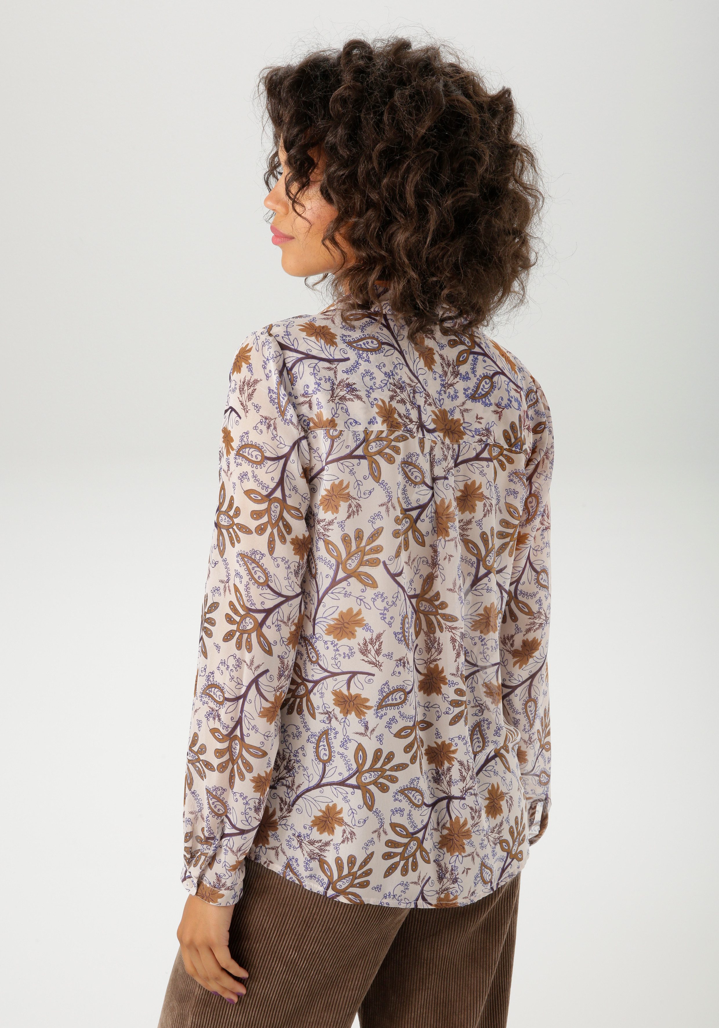 Aniston CASUAL Overhemdblouse met fantasierijke bloemenprint - elk stuk is uniek - nieuwe kollectie