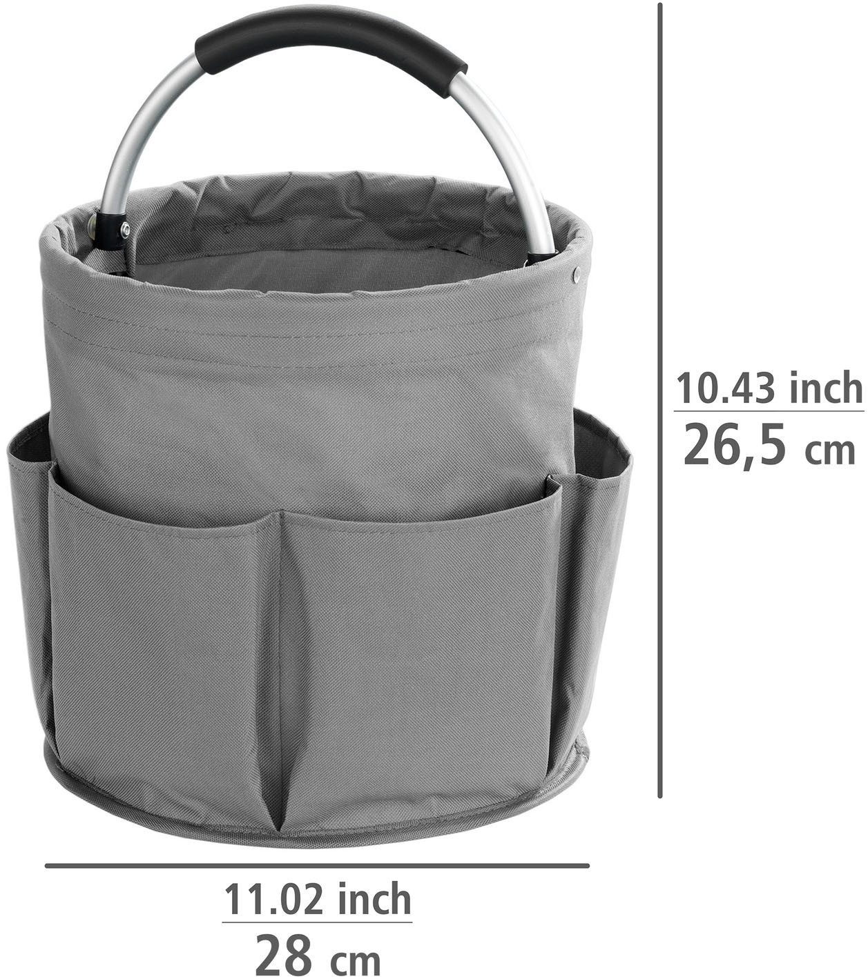 WENKO Organizer Universal-Reinigungs-Caddy Multifunctioneel mand met 6 buitenzakken, ideaal voor huishouden, tuin & kamperen