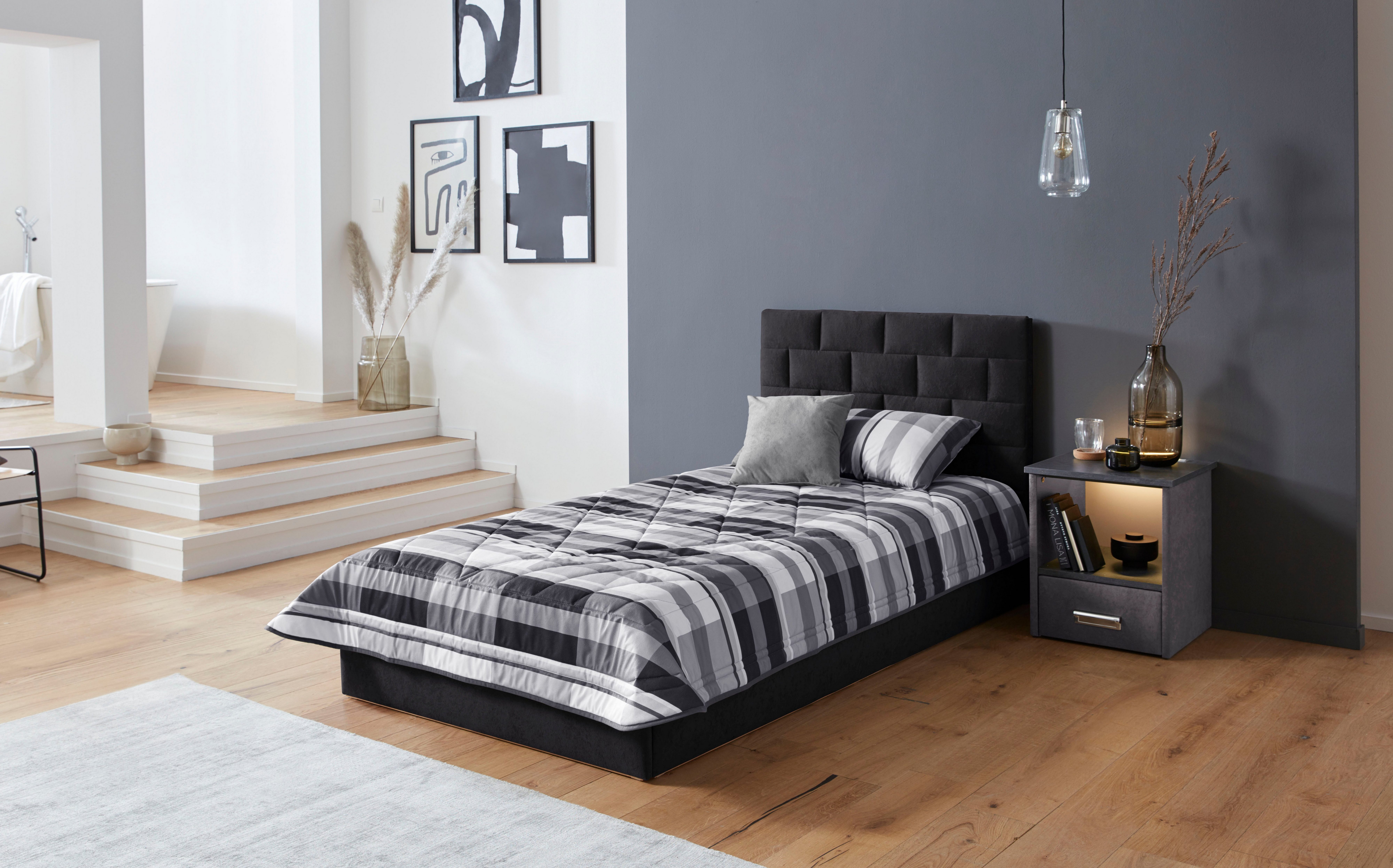 Westfalia Polsterbetten Gestoffeerd bed met bedkist bij uitvoering met matras