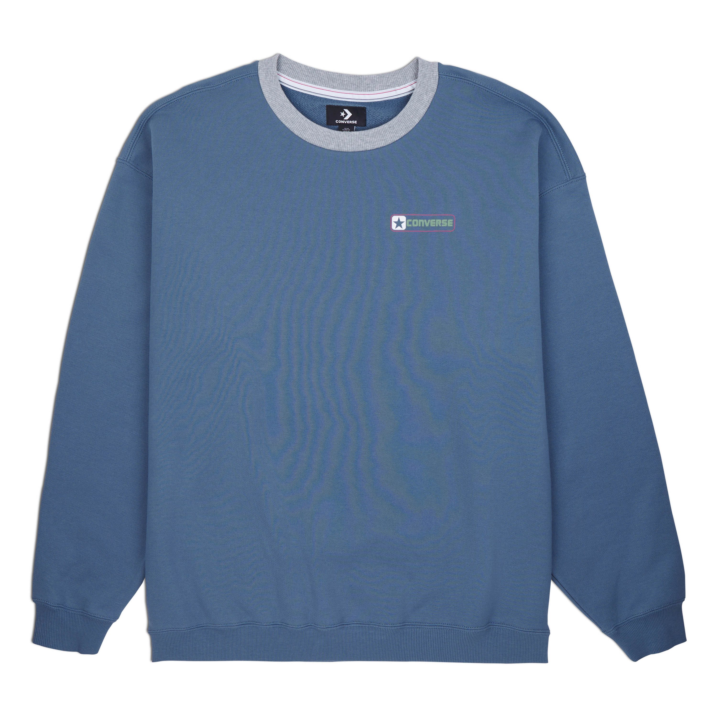 Converse Sweater CONVERSE BOX STAR RINGER CREW - LAKESIDE BLUE (1-delig)
