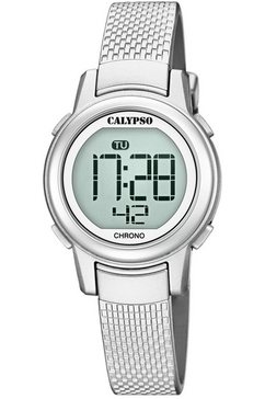 calypso watches chronograaf digital crush, k5736-1 zilver