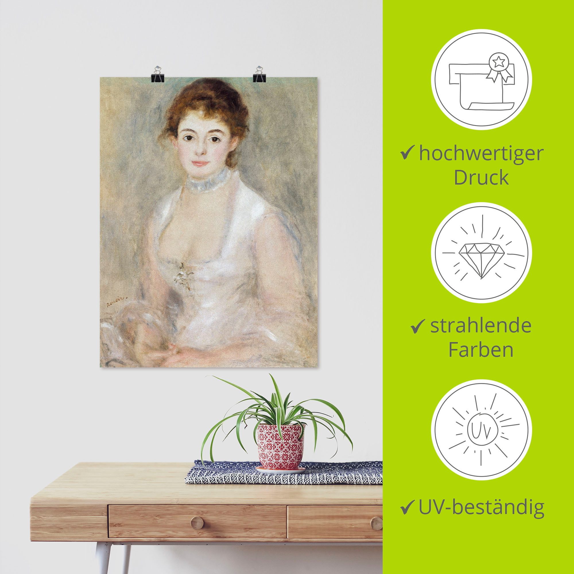 Artland Artprint Afbeelding van madame Heriot. als artprint op linnen, muursticker of poster in verschillende maten