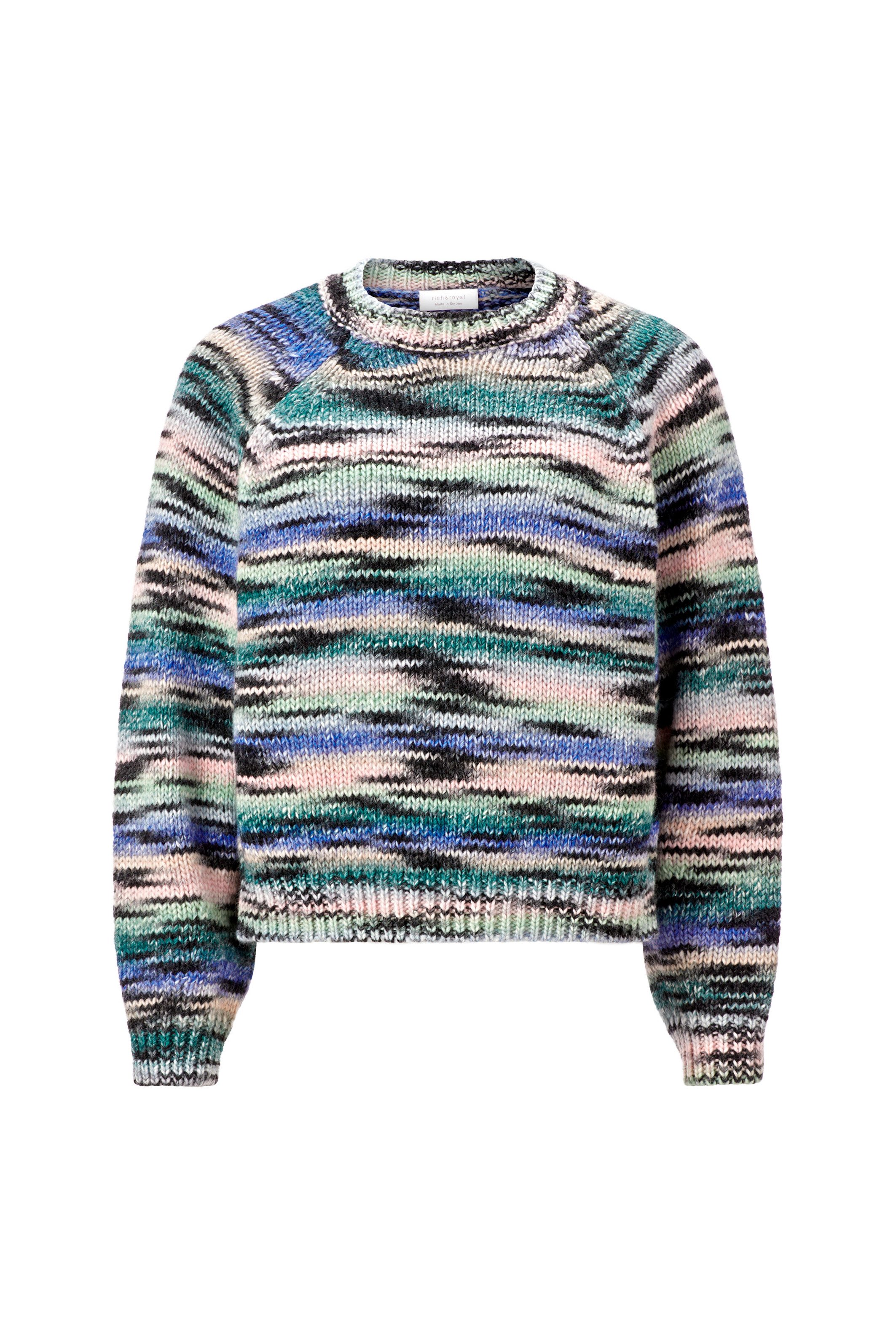 Rich & Royal Trui met ronde hals space dye