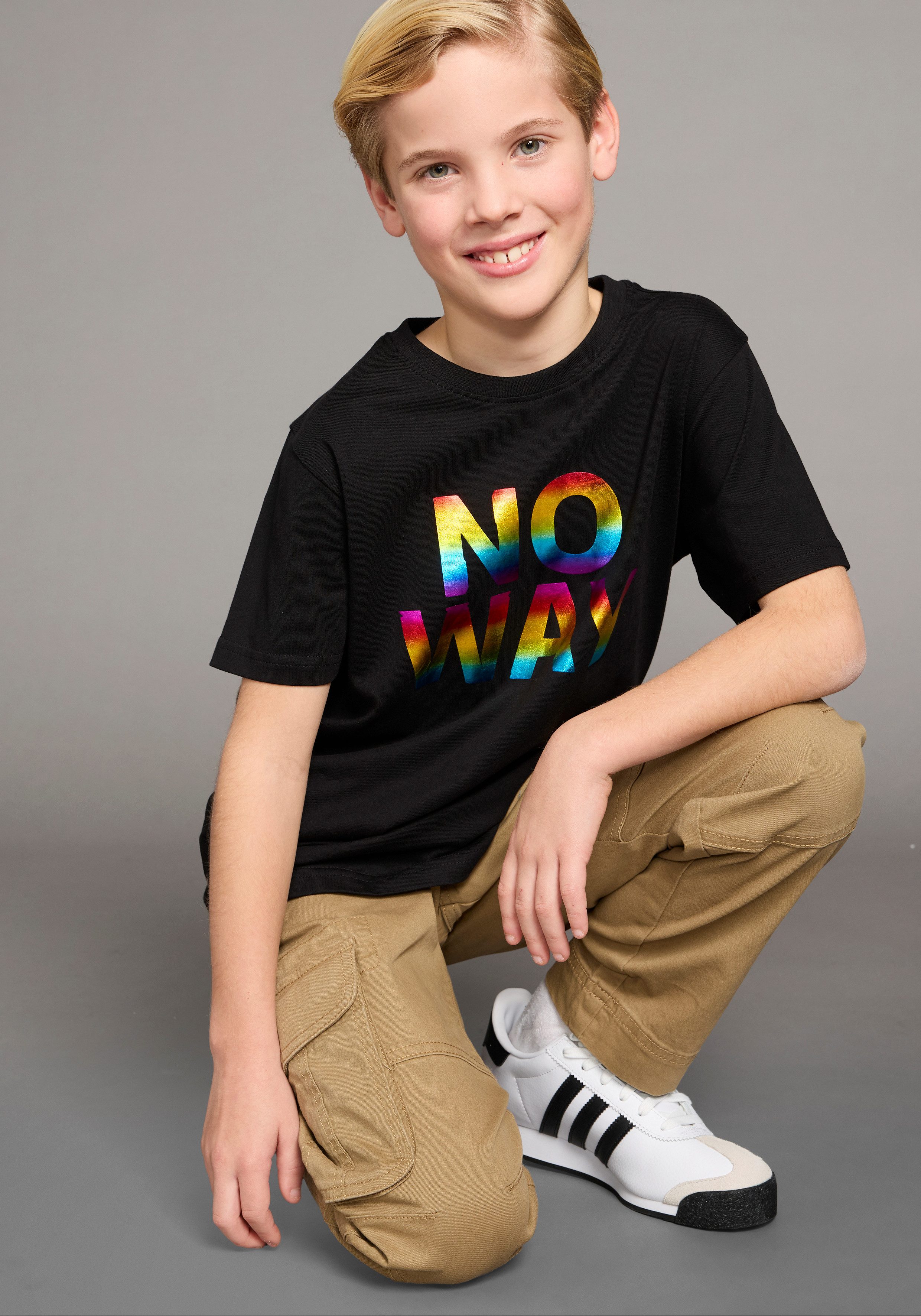KIDSWORLD T-shirt Spreukshirt: NO WAY
