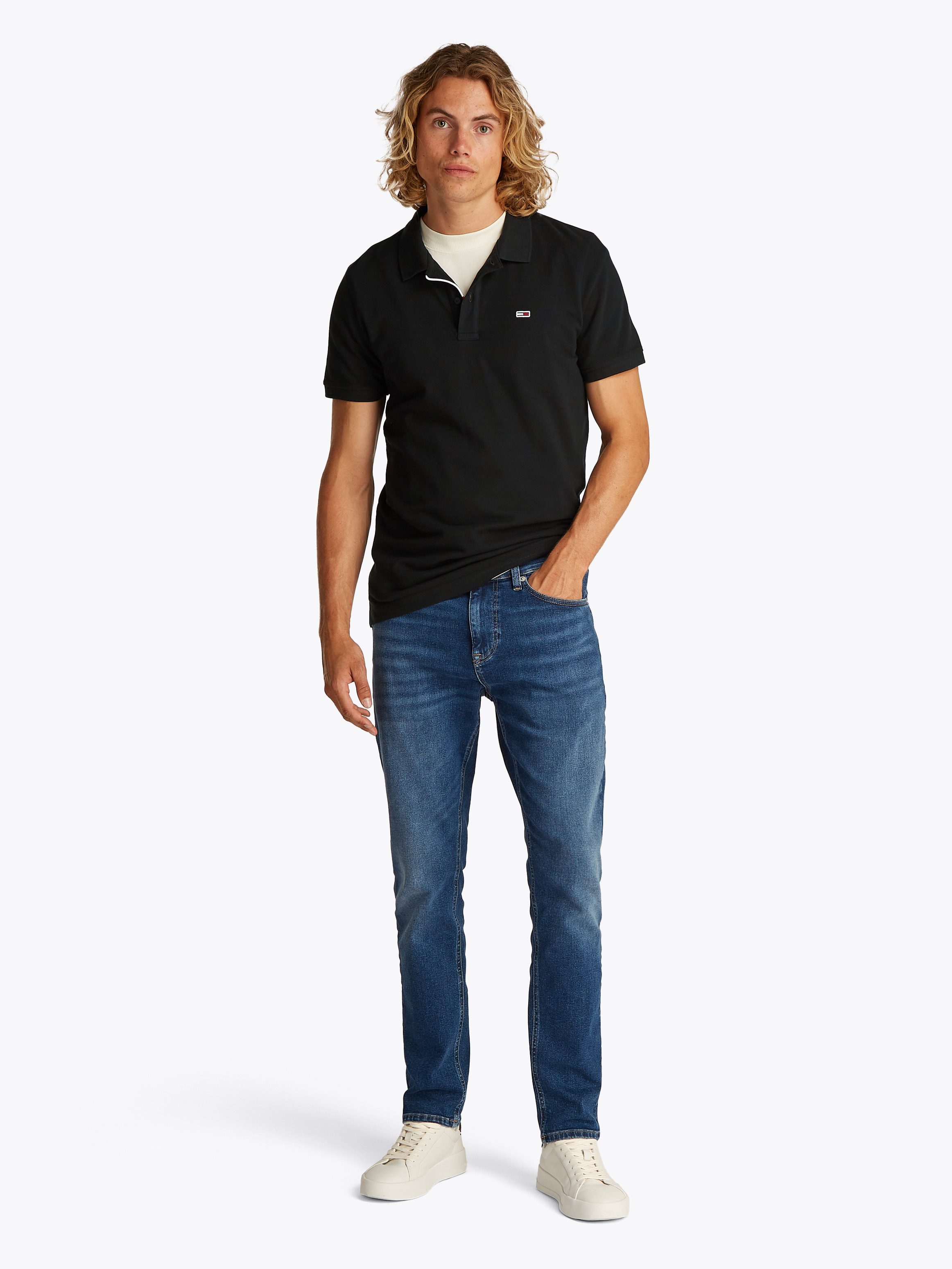 TOMMY JEANS Poloshirt TJM SLIM PLACKET POLO EXT