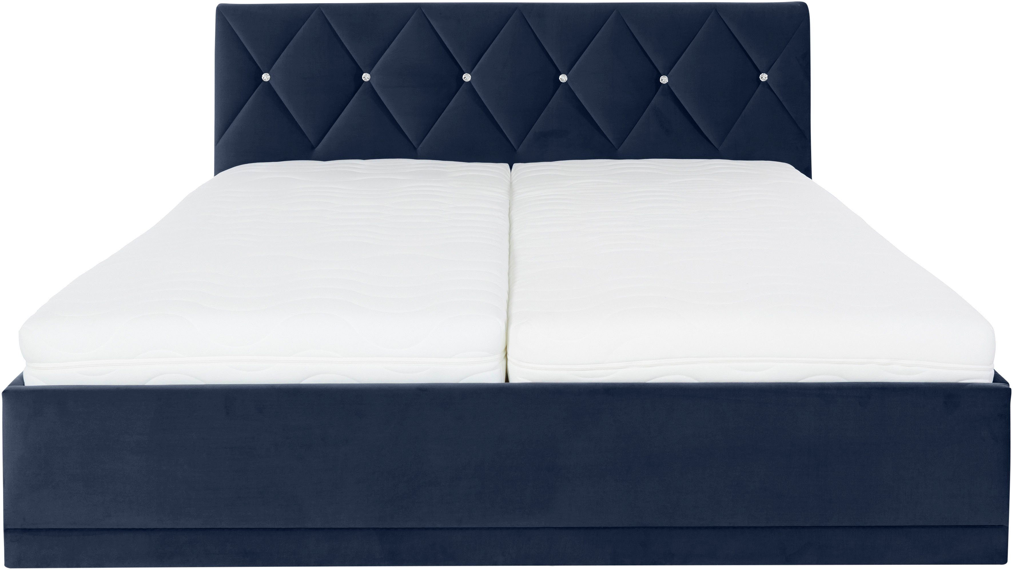 Westfalia Polsterbetten Gestoffeerd bed ADAMAS ook met bedlade, knoopdetails met stras