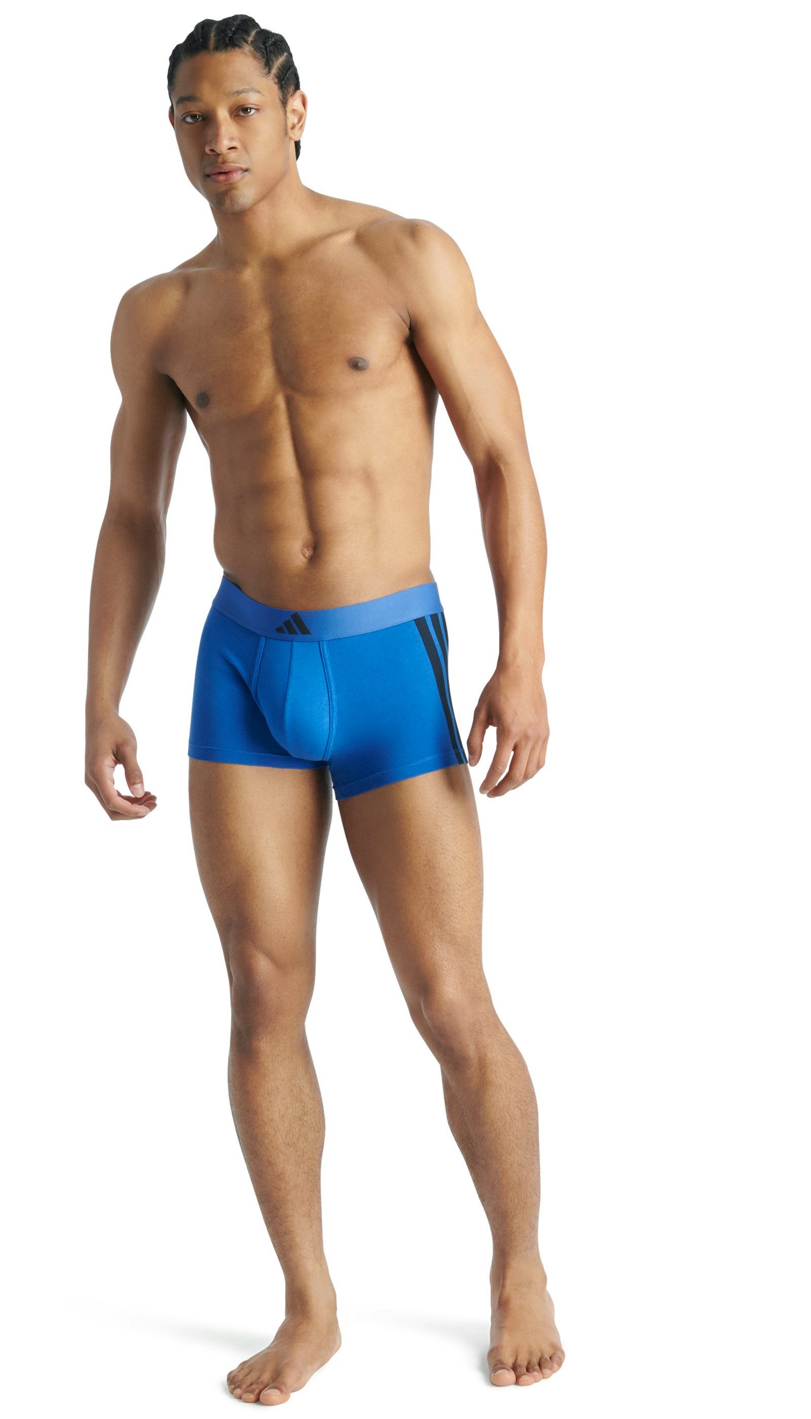 adidas Sportswear Trunk Active Flex Cotton 3 Strepen flexibele 4-way stretch, elastisch, logoband, zonder opening (Set van 2)