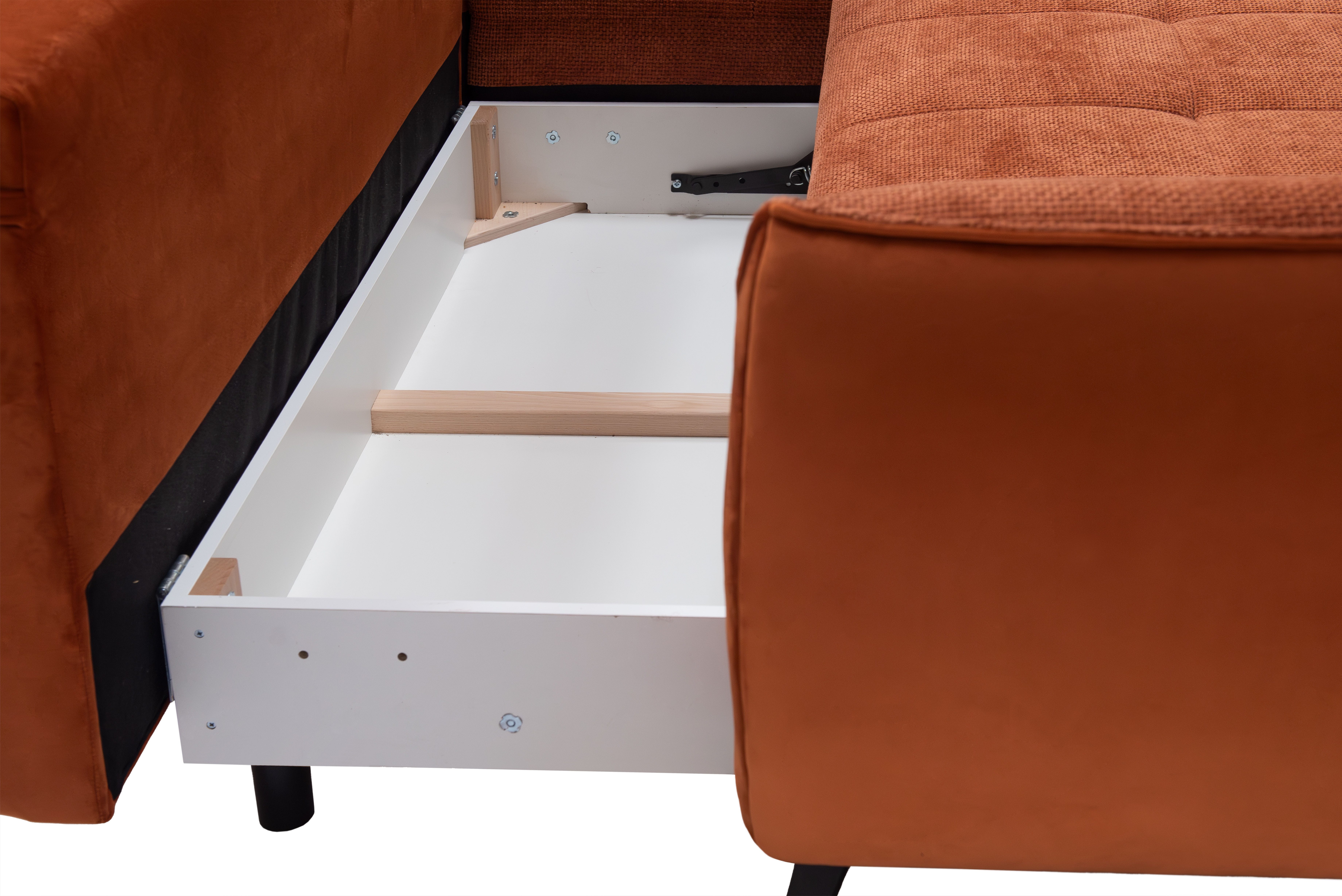 exxpo - sofa fashion Hoekbank Midway met eenvoudige Easy-Lift bedfunctie, comfortabel en modern