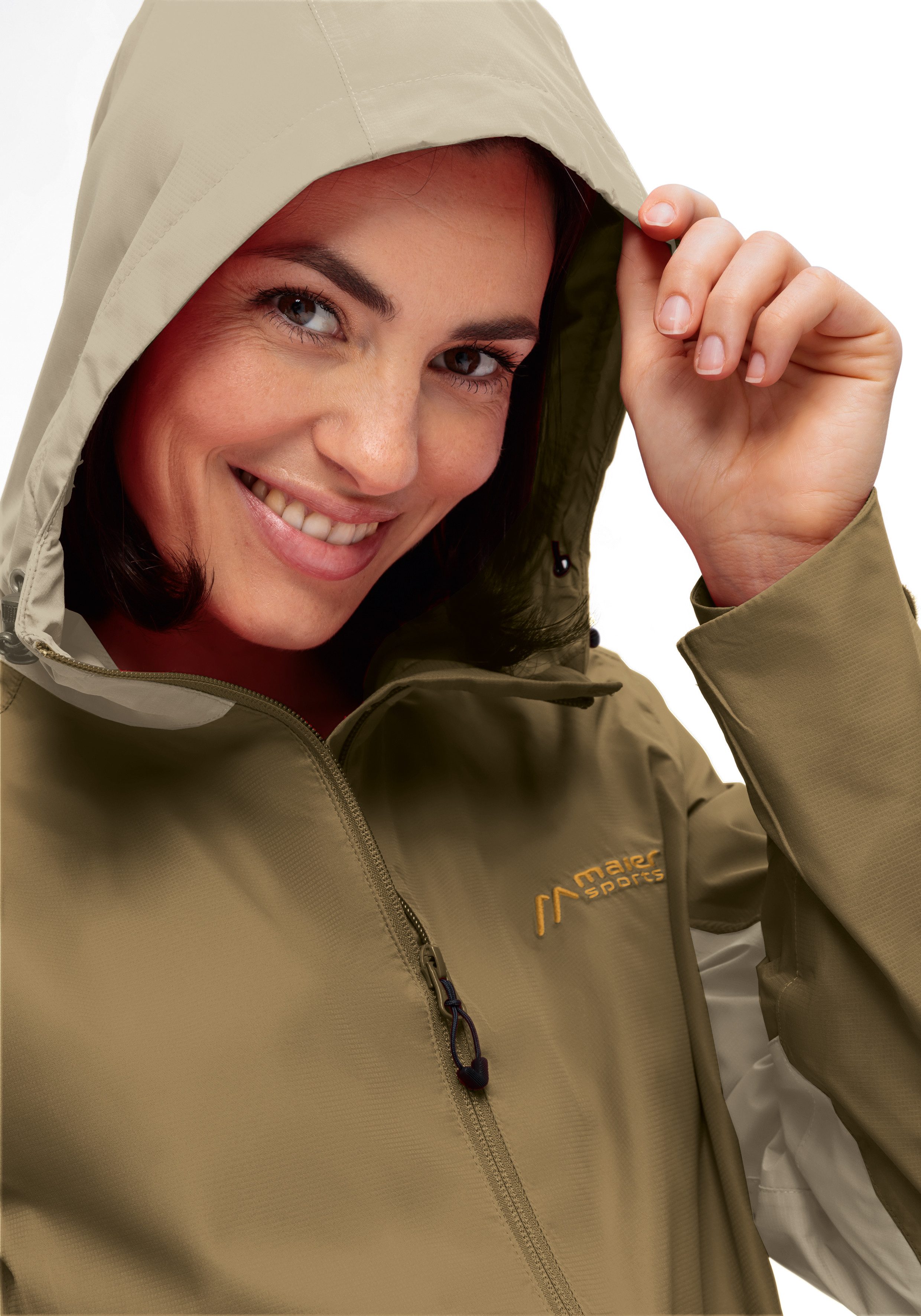 Maier Sports Outdoorjack Brocken W Dames jacke waterdicht, functionele jas met 2 buitenzakken + binnenzak