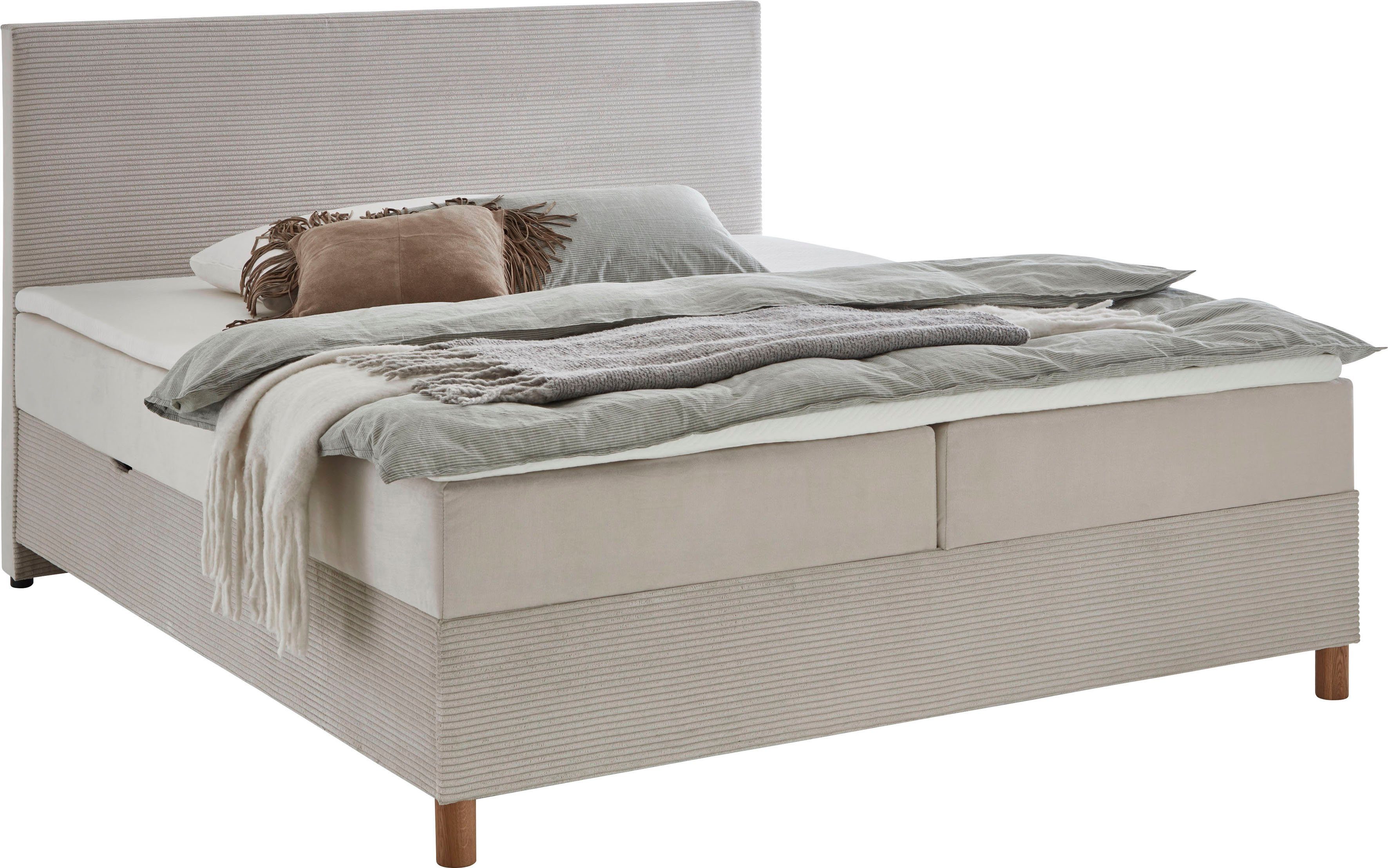 meise.möbel Boxspring Corsica met bedkist en topmatras, bekleding in een stof- en cordmix