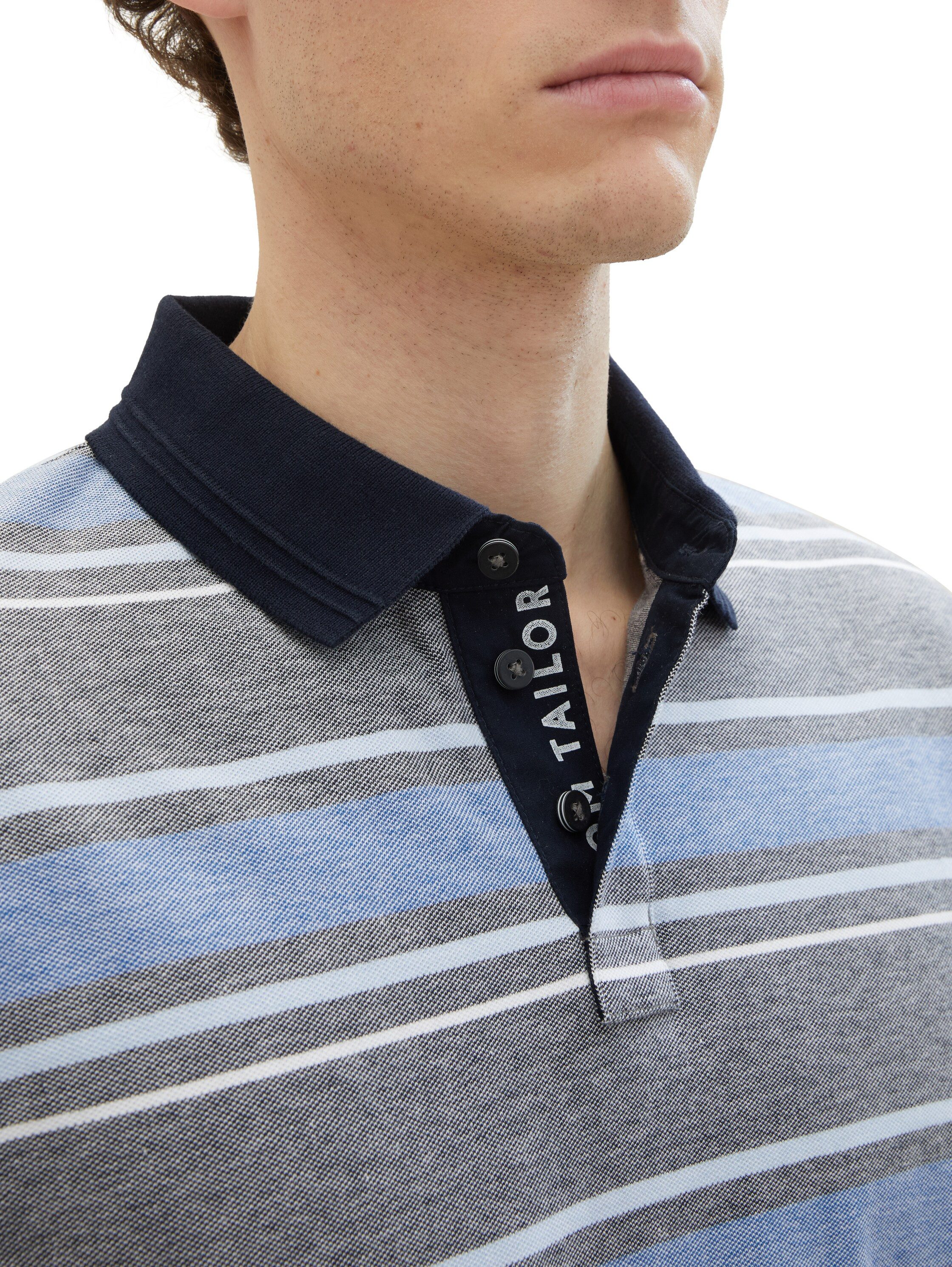 Tom Tailor Poloshirt in streep-look