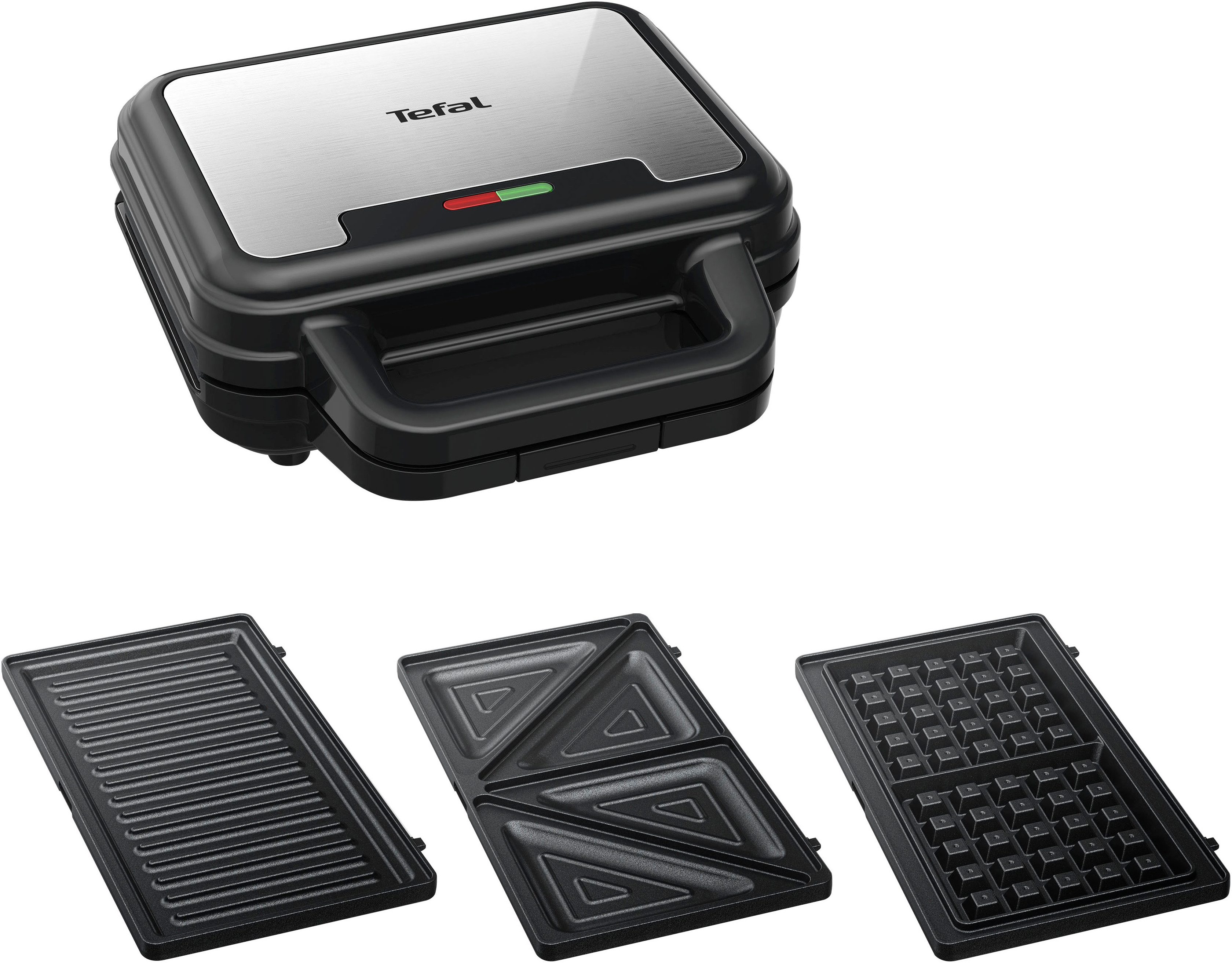 Tefal Sandwichmaker SW383D Ultracompact 3-in-1 sandwich-wafel-panini combigericht