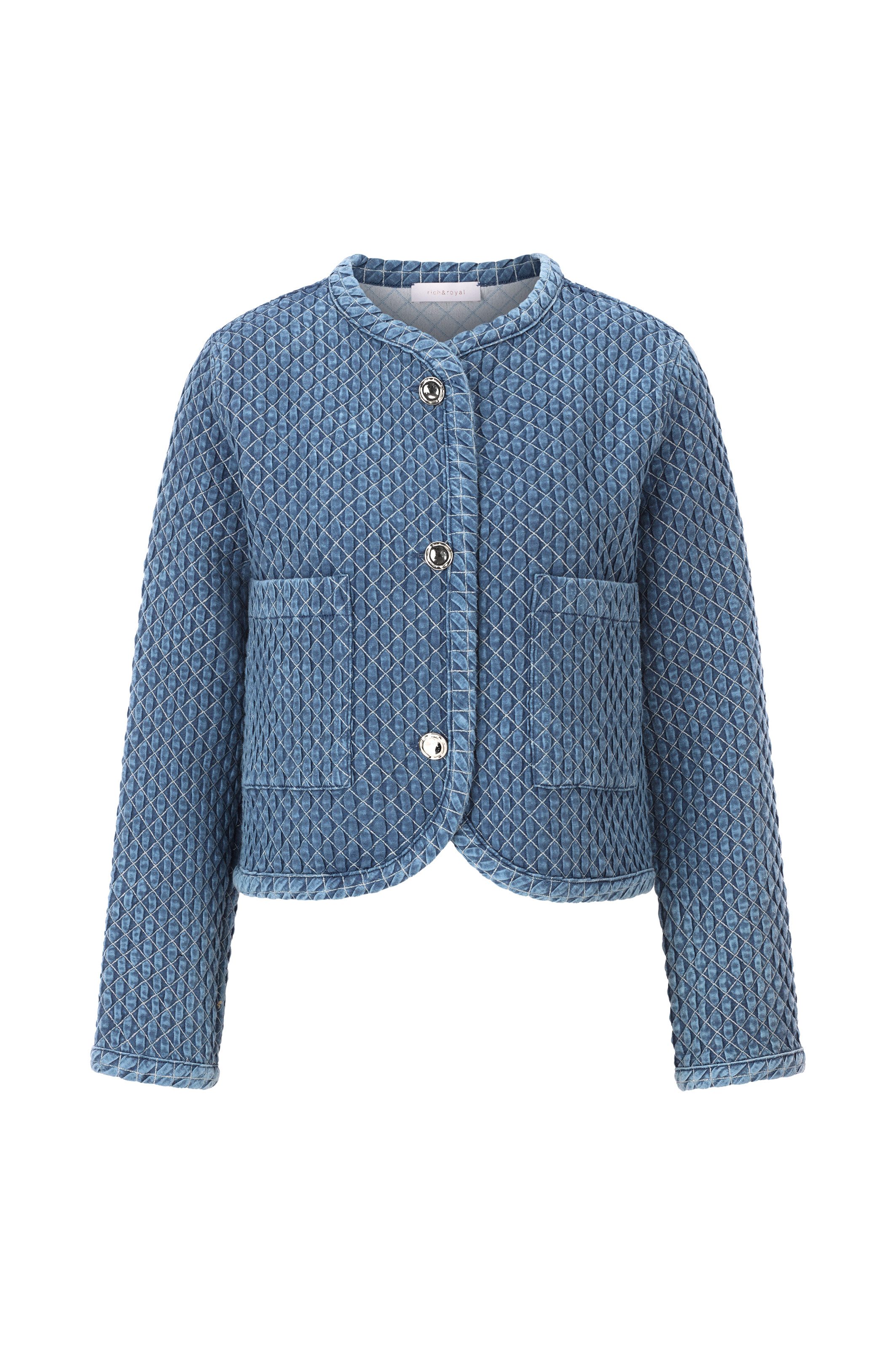 Rich & Royal Jeansblazer Met afgewerkte rand