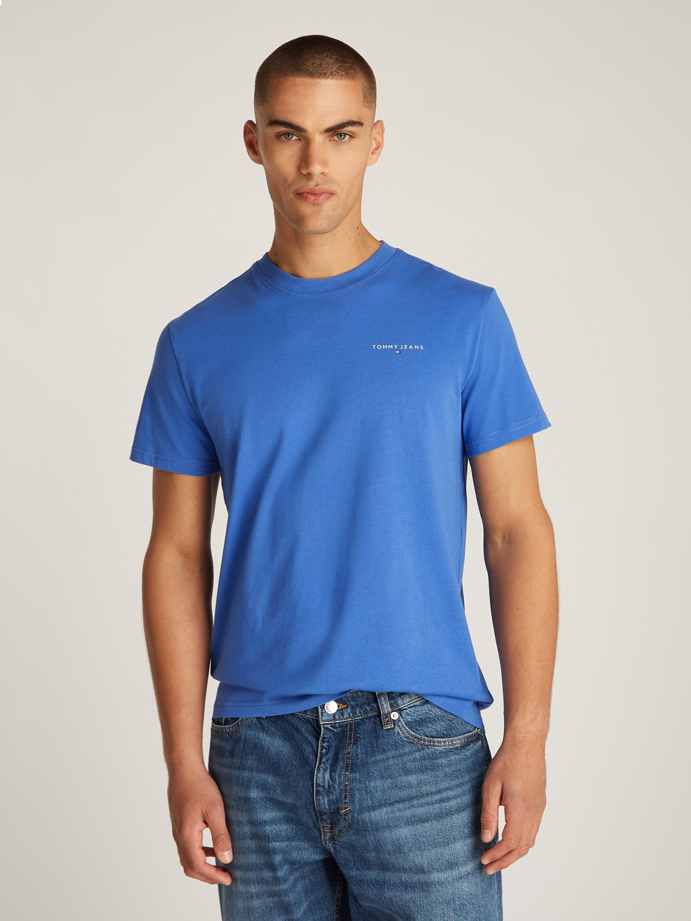 TOMMY JEANS T-shirt TJM SLIM LINEAR CHEST SS TEE EXT