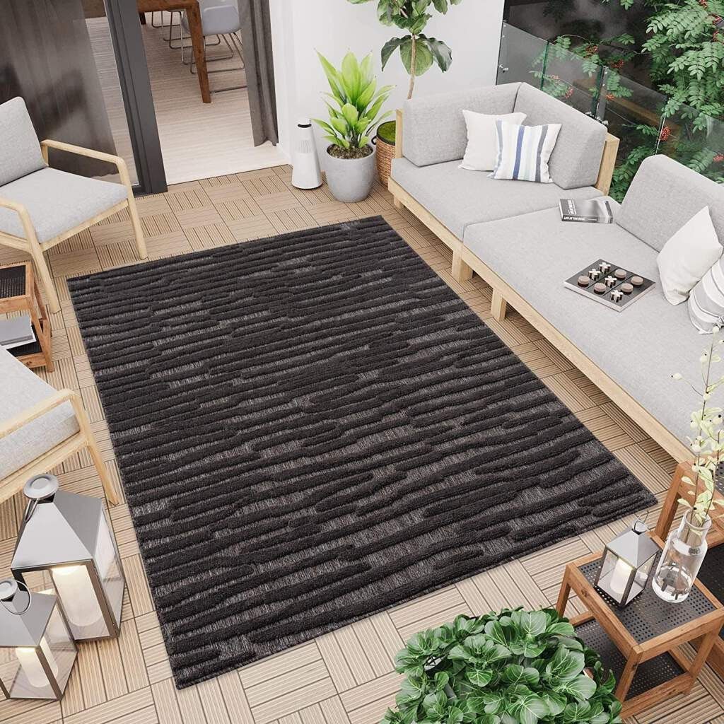 gallon Het beste verhouding Carpet City Vloerkleed In-& Outdoorkleed Santorini 58394, 3D-Effekt,  strepen Weerbestendig & uv-bestendig voor terras, balkon, keuken, hal nu  online kopen | OTTO