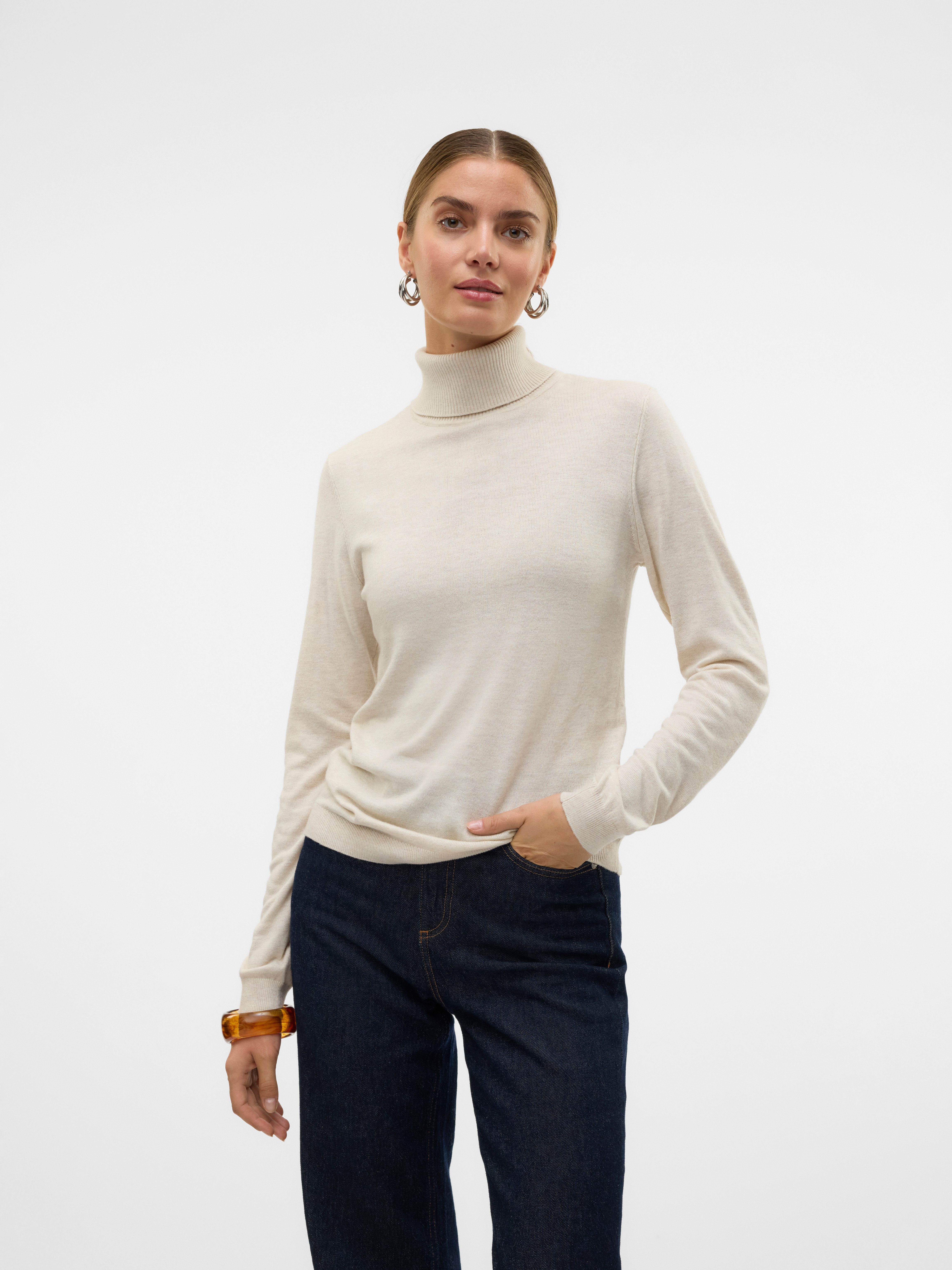 Vero Moda Gebreide trui VMIRIS LS ROLLNECK PULLOVER GA NOOS