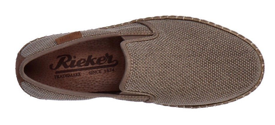 Rieker Espadrilles Slipper, strand schoen, zomerschoen met stretchinzetten