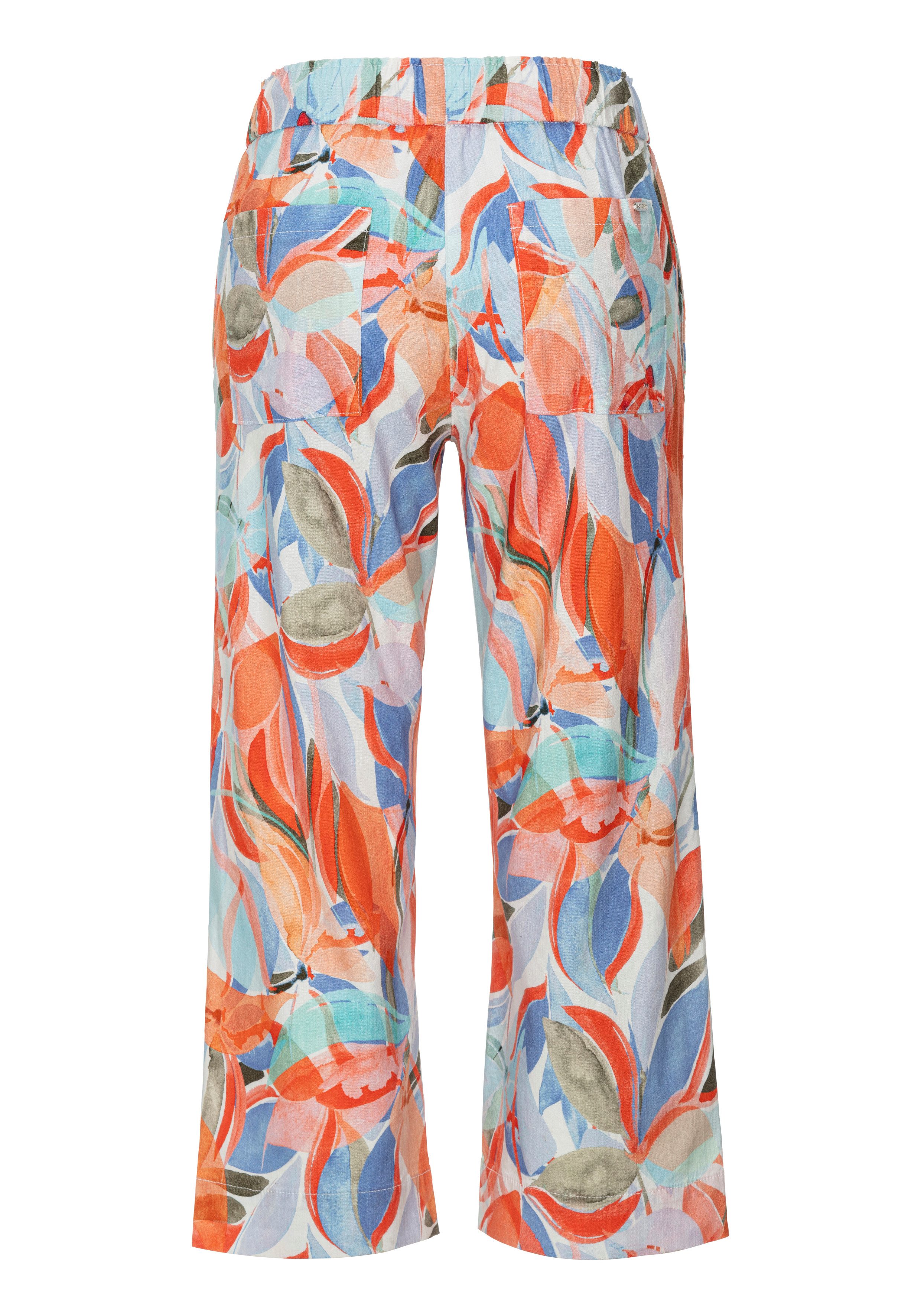 TONI 3/4 broek Pia met wijde pijpen, van zomerse kwaliteit met linnen