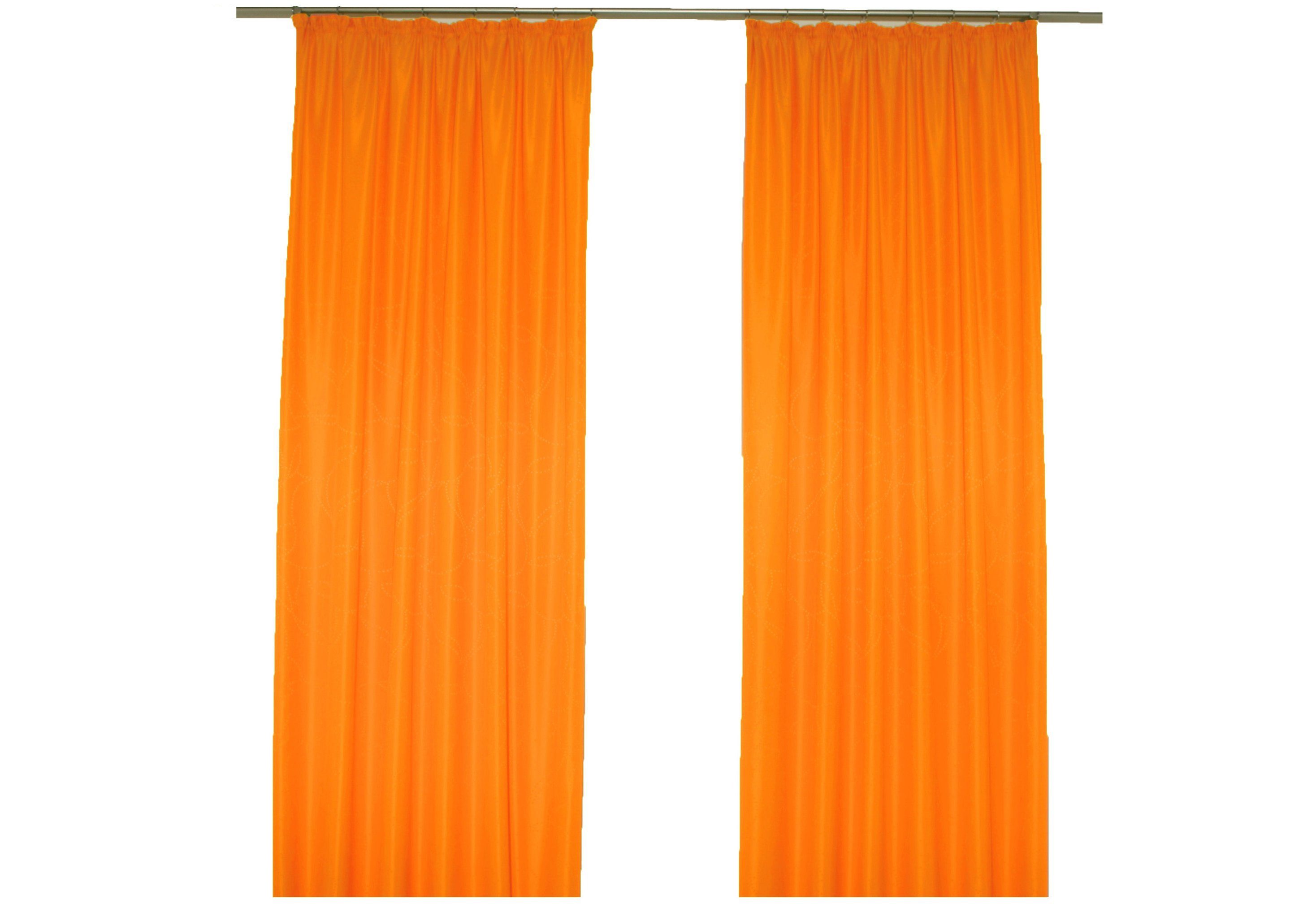 Wirth Gordijn Janine (1 stuk) kant & klaar gordijnen maat hxb: 245x135 cm oranje