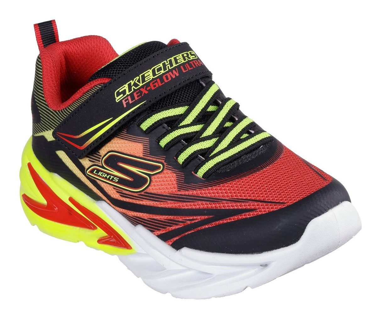 Skechers Kids Sneakers FLEX-GLOW ULTRA , blink-klittenbandschoen om in te glijden, neon, maat...