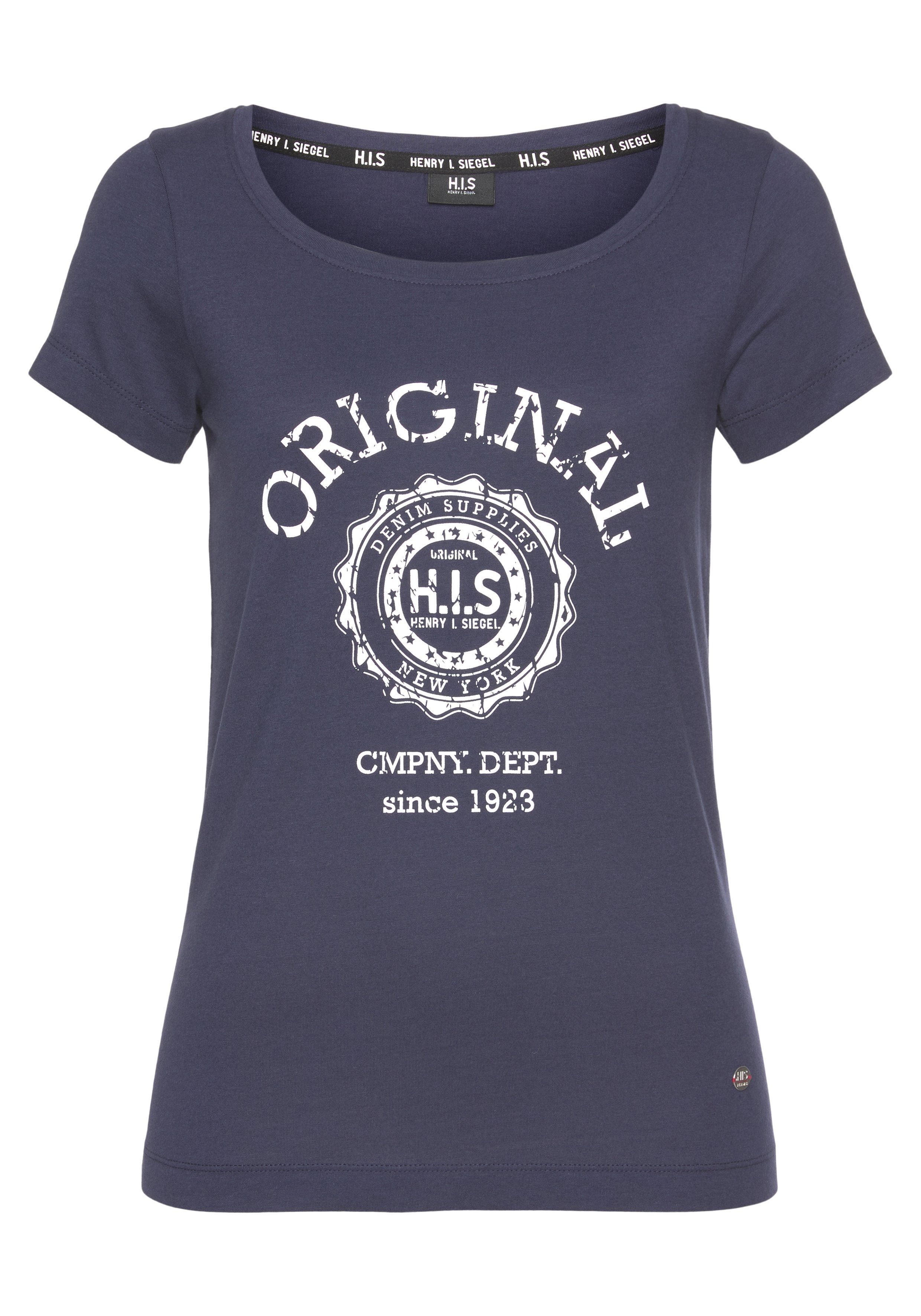 H.I.S Shirt met korte mouwen met heritage-print van h.i.s