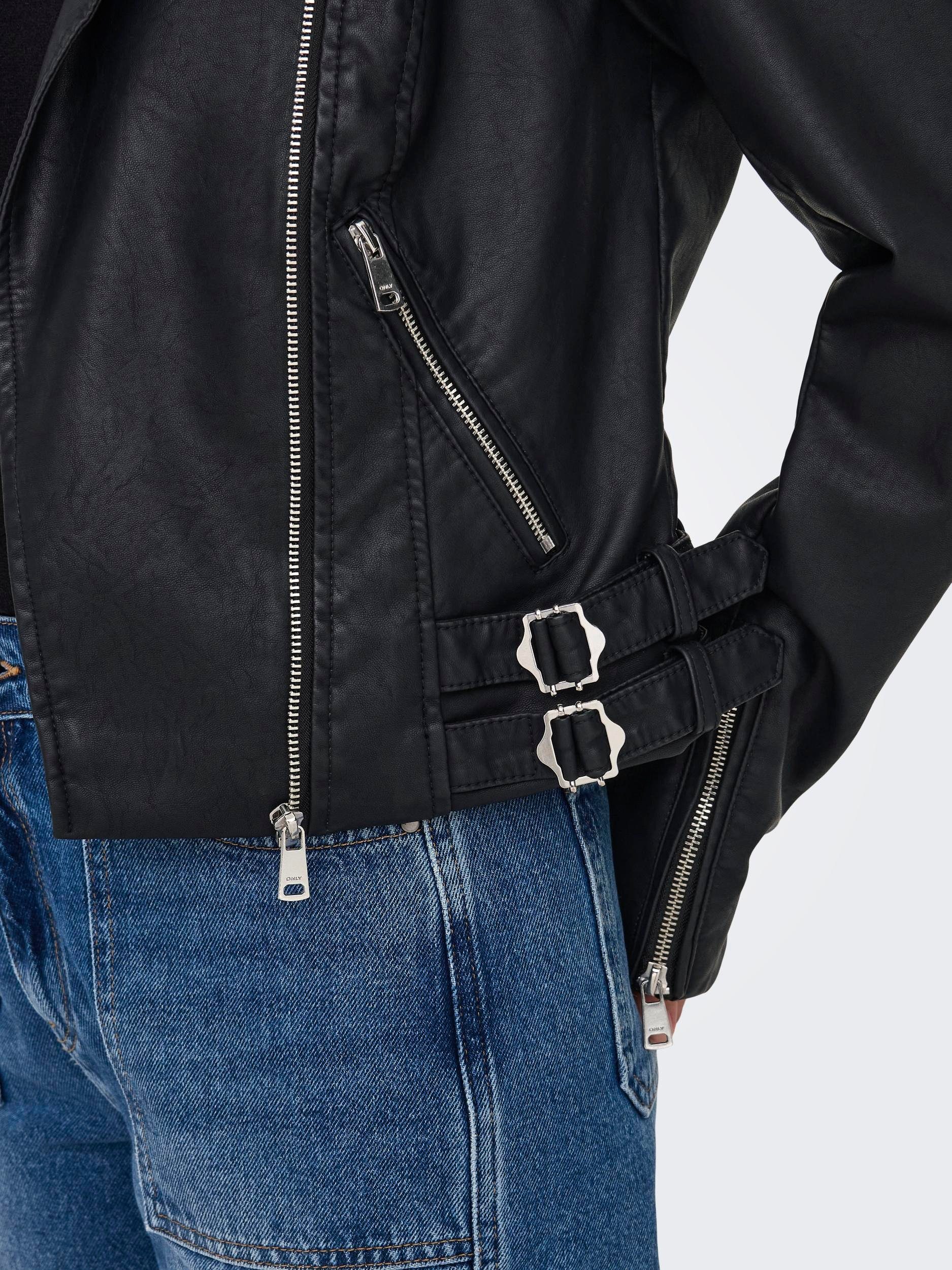 Only Imitatieleren jack ONLALBA FAUX LEATHER BIKER CC OTW