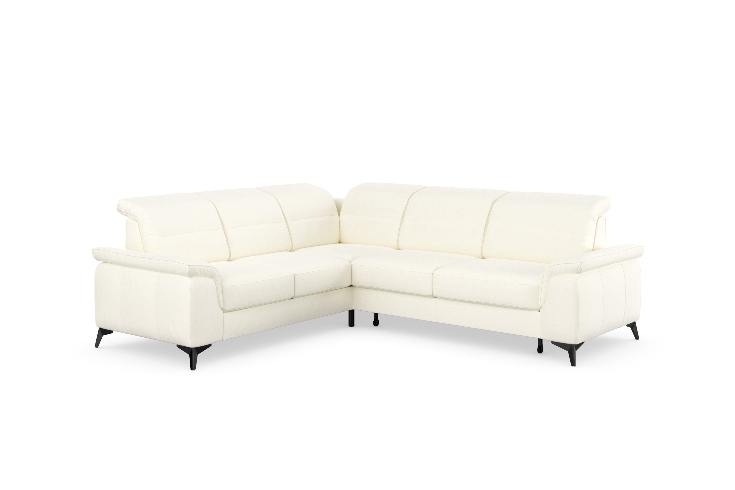 sit&more Hoekbank Sinatra L-vorm optioneel met verstelbare hoofdsteun en armleuning, metalen poten