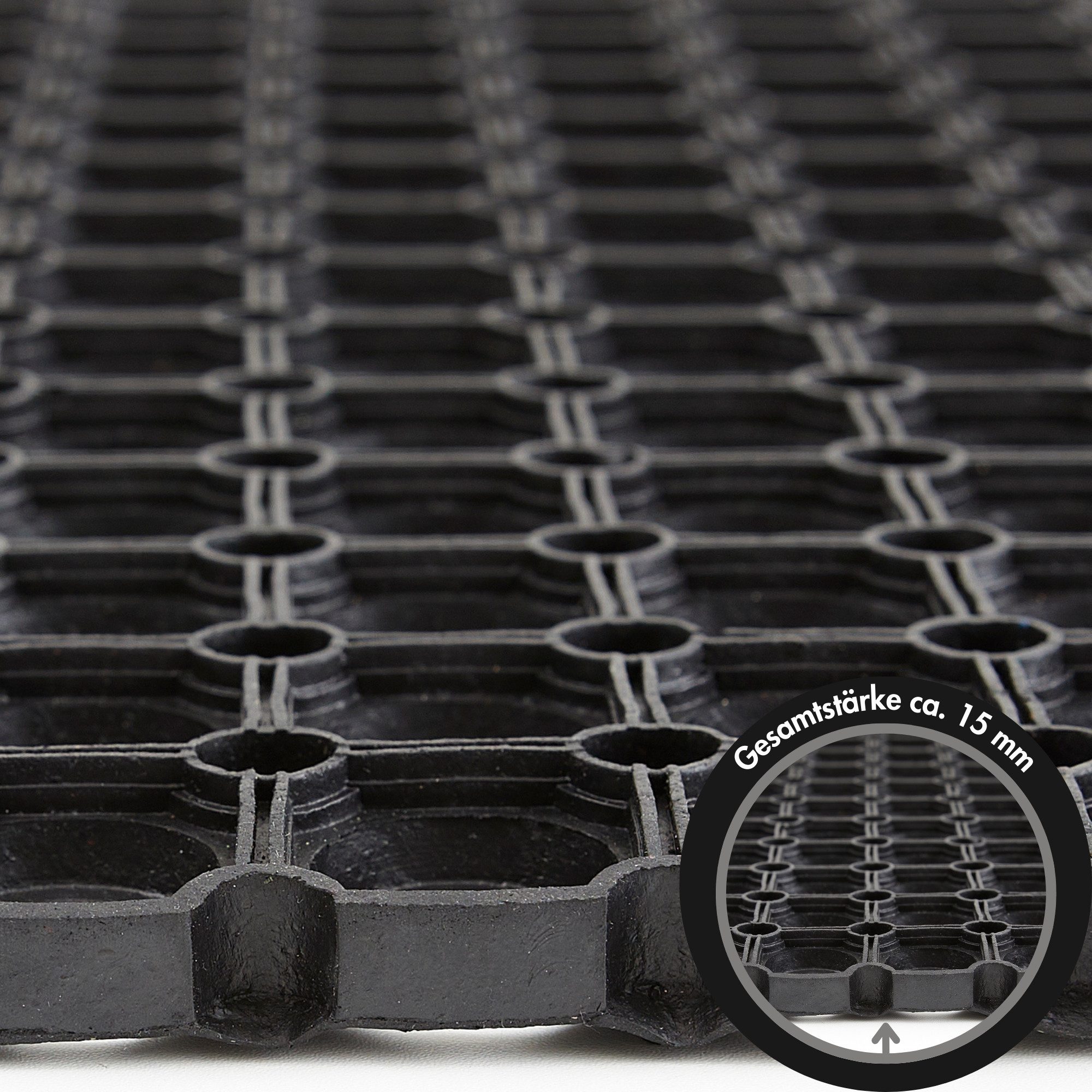 Andiamo Mat Rubber ringmat Inloopmat, geschikt voor binnen en buiten, bijzonder robuust
