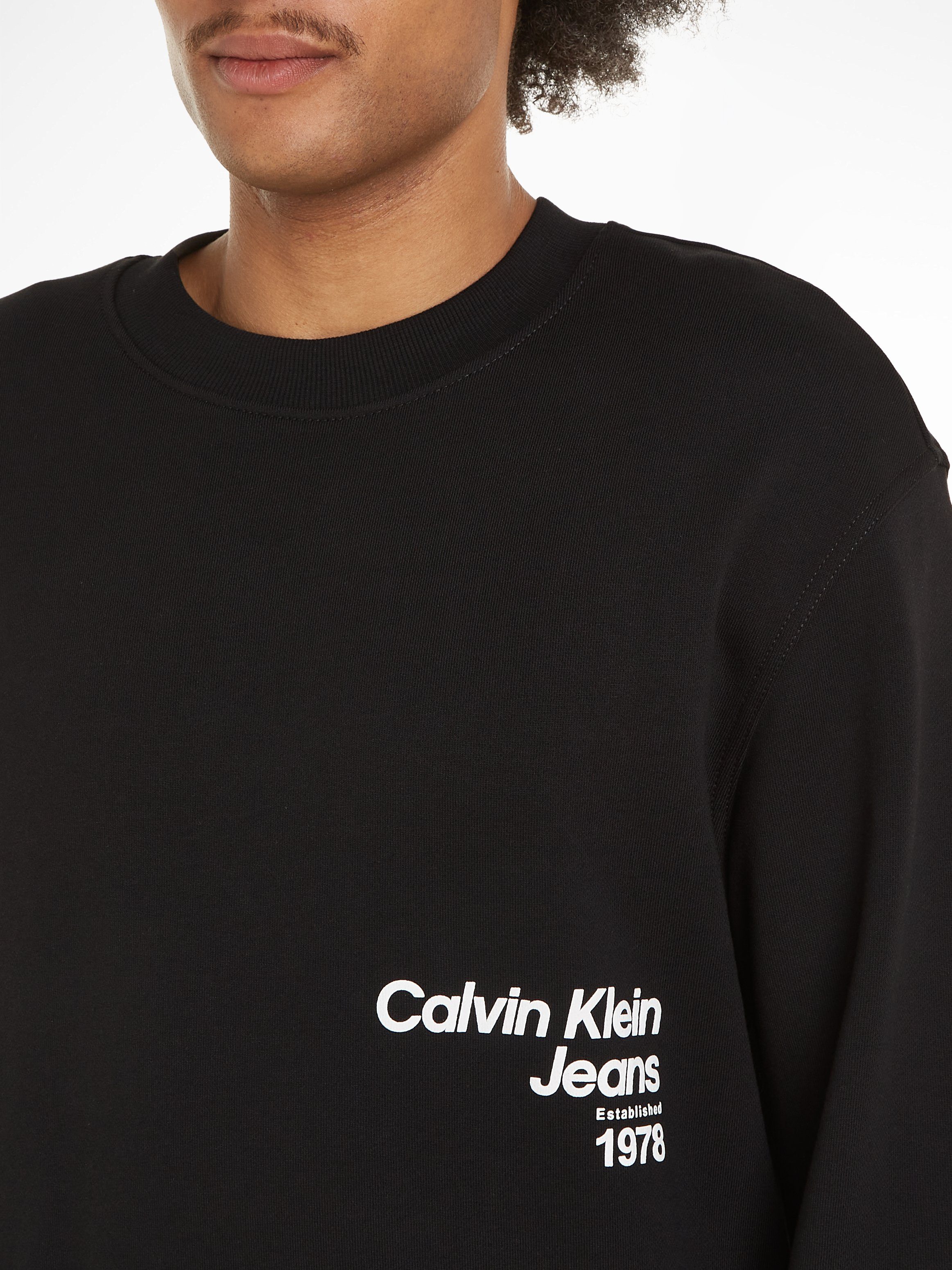 Calvin Klein Sweatshirt DIFFUSED LOGO CREW NECK