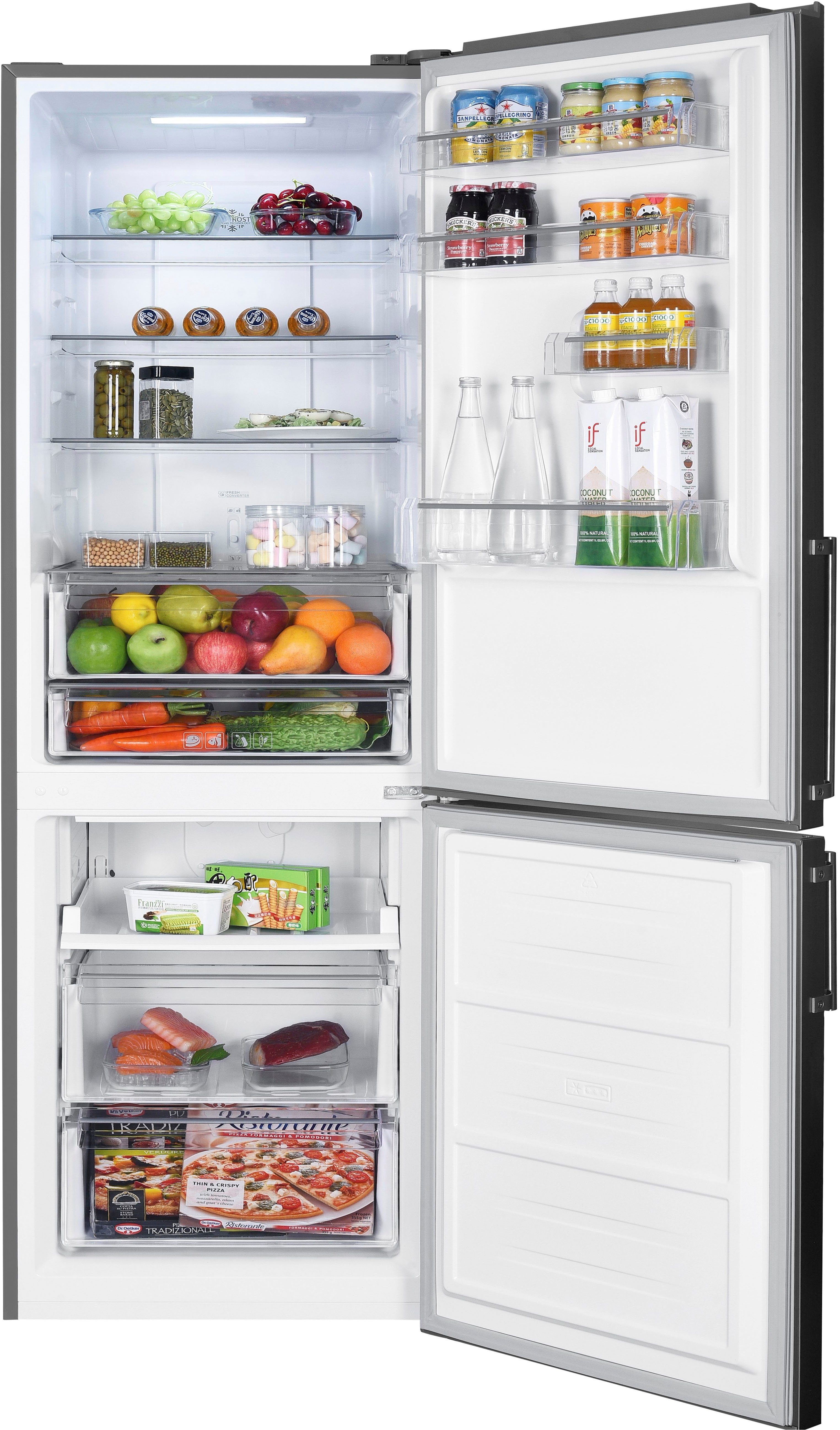 Hanseatic Koel-vriescombinatie HKGK19560CNFDI Snelle vriesfunctie, Eco-modus, NoFrost, Display, Deuralarm