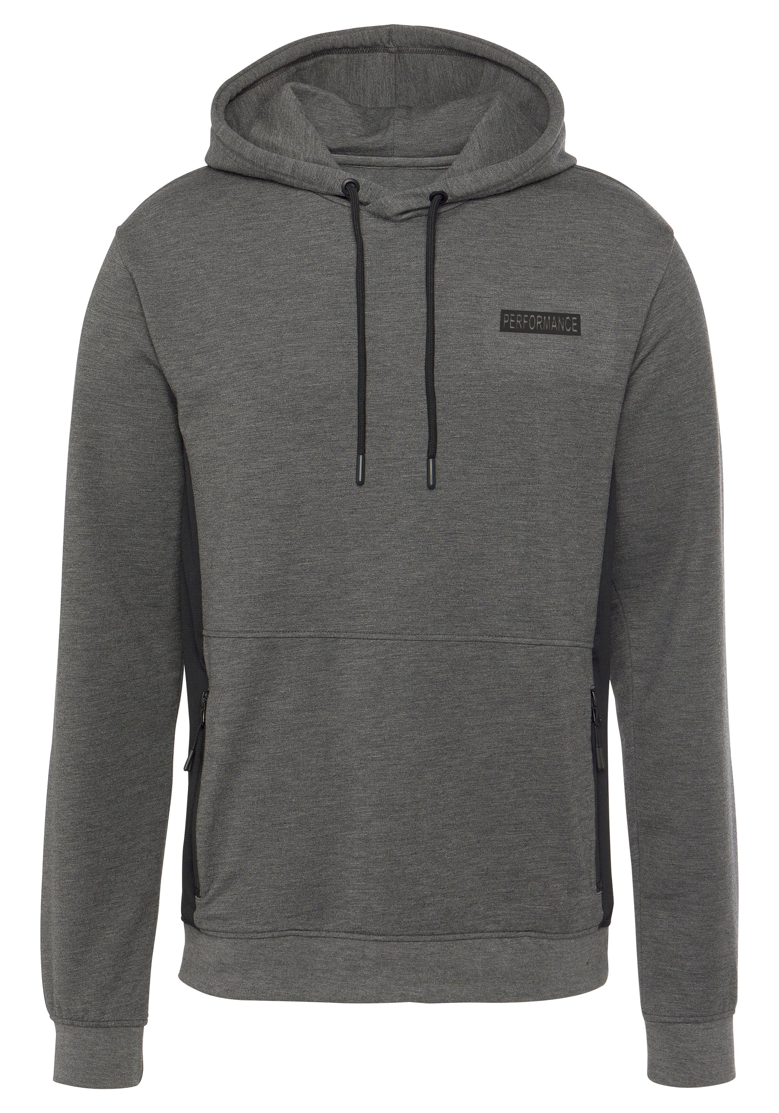 AUTHENTIC LE JOGGER Capuchontrui - Sport-Hoodie gemêleerde look, met ritszak