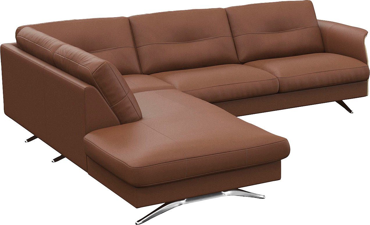 FLEXLUX Hoekbank Glow, super comfortabel door hoogwaardige zitconstructie met binnenvering, L-vorm