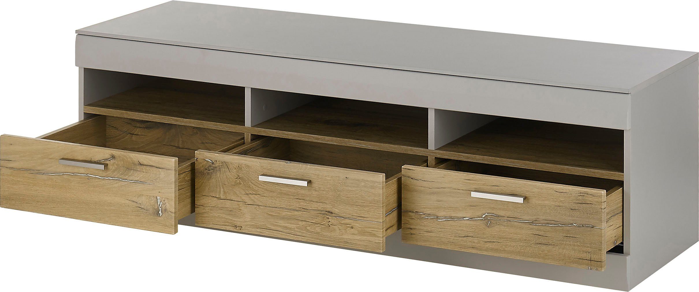 INOSIGN Tv-meubel SCARA met applicatie tineiken decor, breedte 150 cm, met soft-closefunctie