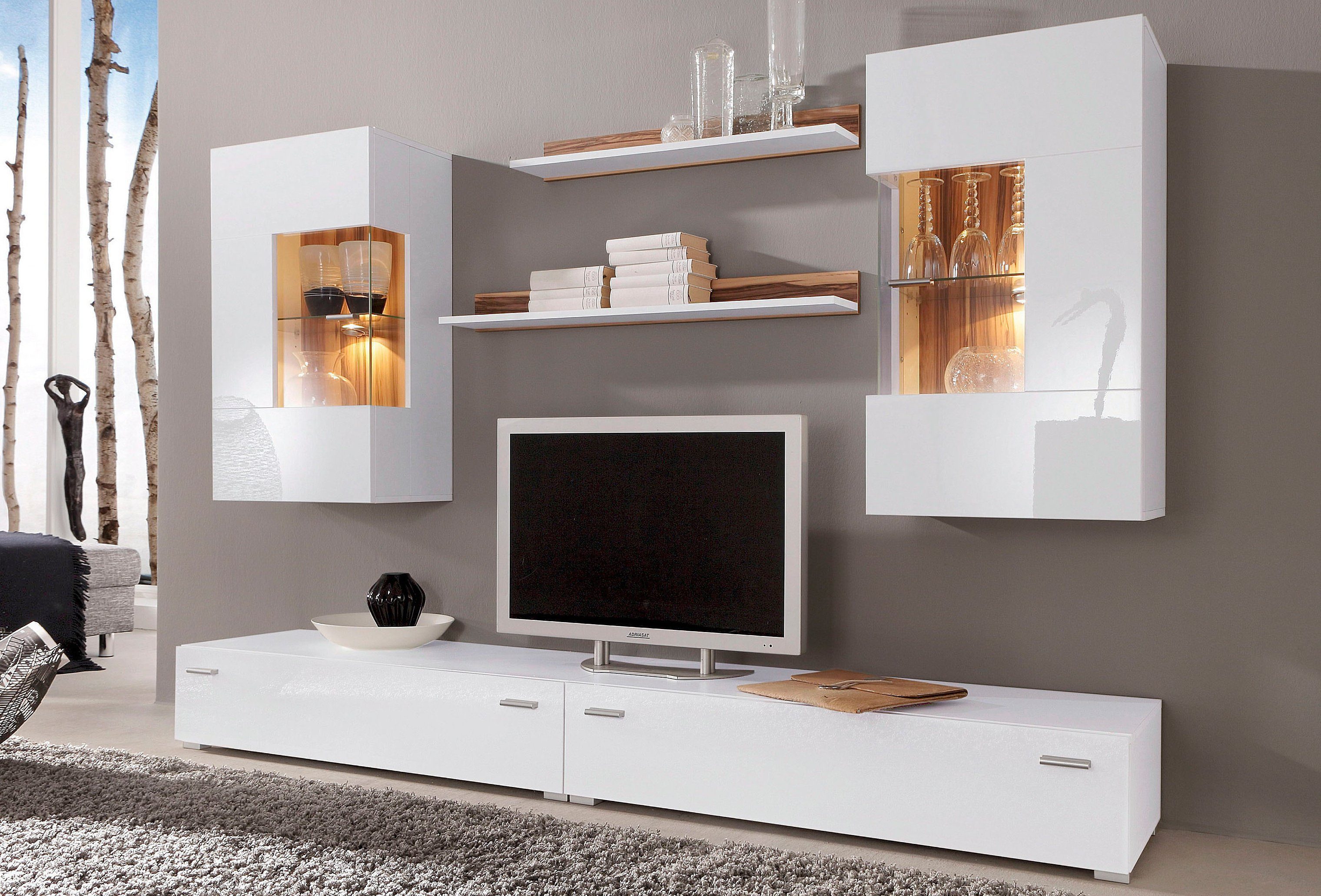 Höltkemeyer Wandmeubel Happy (set, 6-delig) tv-wandmeubels wit