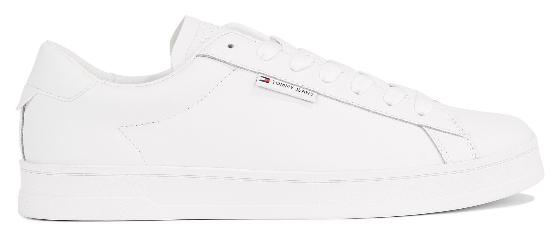 TOMMY JEANS Sneakers TJM LEATHER LOW CUPSOLE met label, vrijetijdsschoen, lage schoen, veterschoen