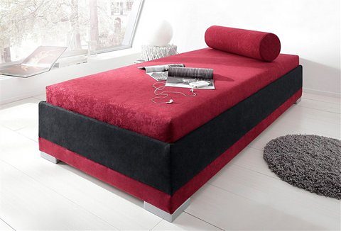 Maintal Bed zwart, slaapbanken, 90 cm x 200 cm, Binnenveringsmatras